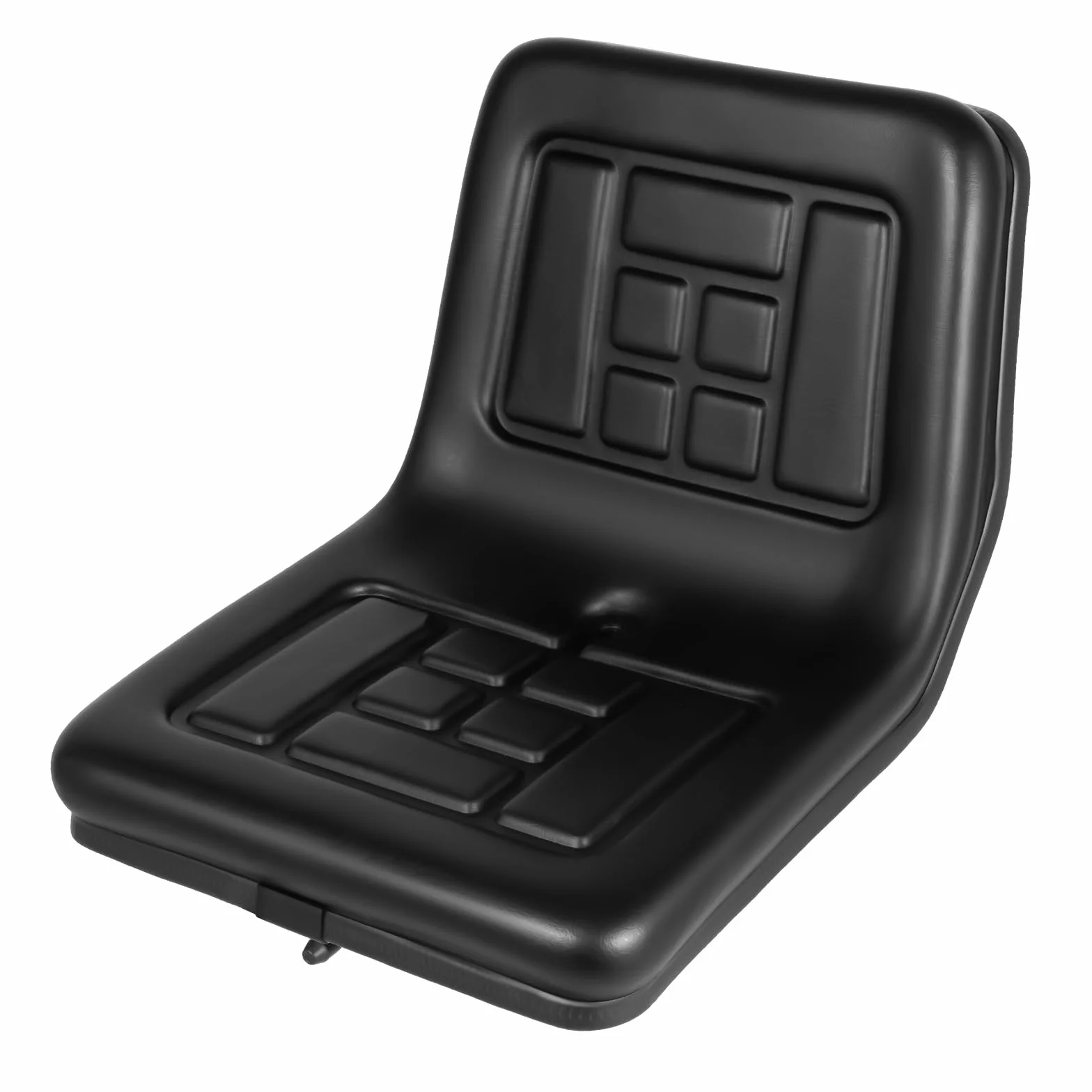 Sedile universale per trattore con schienale, in pelle PVC, impermeabile, nero, adatto per trattore, carrelli elevatori, escavatori, tosaerba, macchine da raccolta, bulldozer e ribaltabile