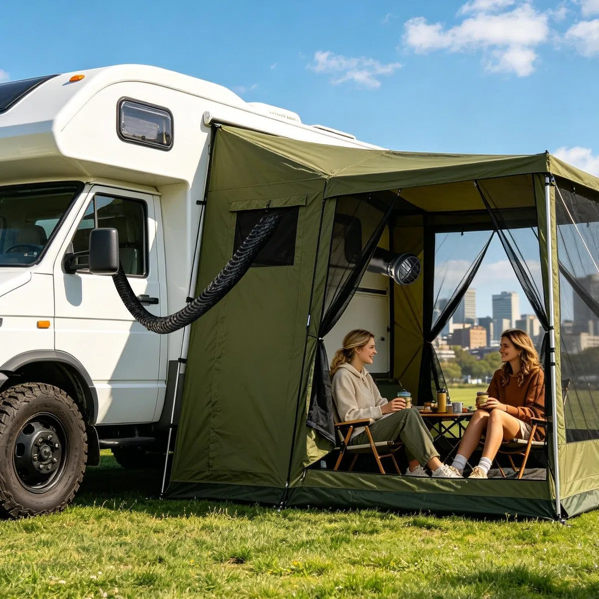 Prolunga Climatizzatore Auto Per Sedili Posteriori,Adattatore Pieghevole per Uscita Climatizzatore | Tubo Flessibile Per Condotto Ventilazione Auto | per Casa Interno Esterno Sedile Posteriore Campegg