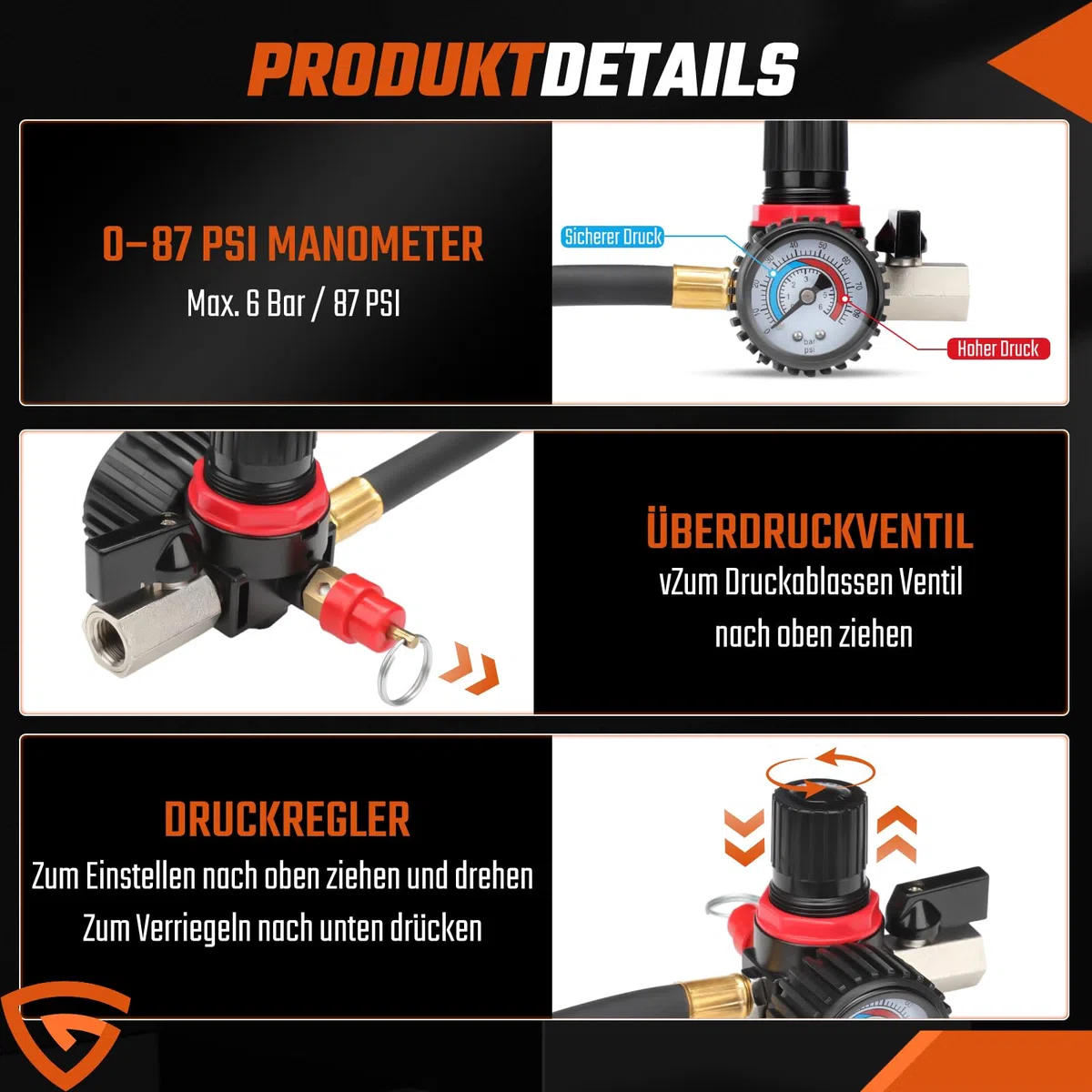 GEARMONSTER 9 pezzi turbocompressore aria di carica, set di adattatori per intercooler, set di intercooler, strumenti di prova per tubi dell'aria di carica, turbocompressori e sistemi di compressore