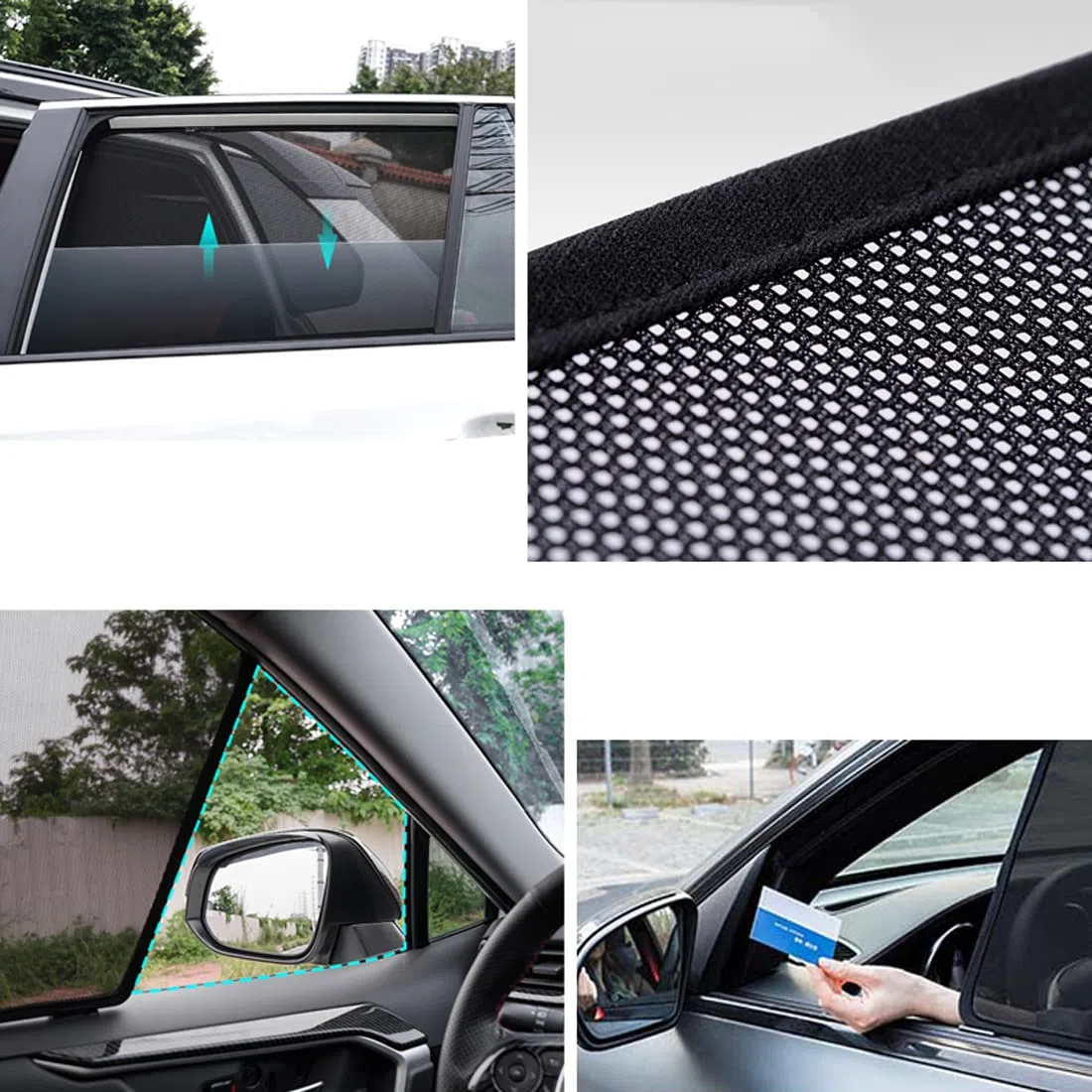 Tendine Parasole Auto Bambini Parasole per Finestrini Laterali per Tiguan AD 5Seat 2016-2023 Tendine Parasole Protezione UV Tende Magnetiche Nero,7PCS