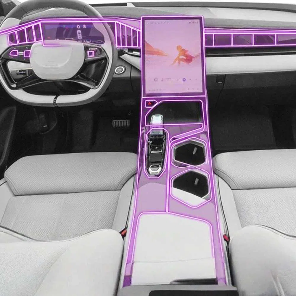 Pellicola Protettiva Trasparente in TPU per Pannelli Interni Auto, per Geely Starray 2025, Accessori AntiGraffio.