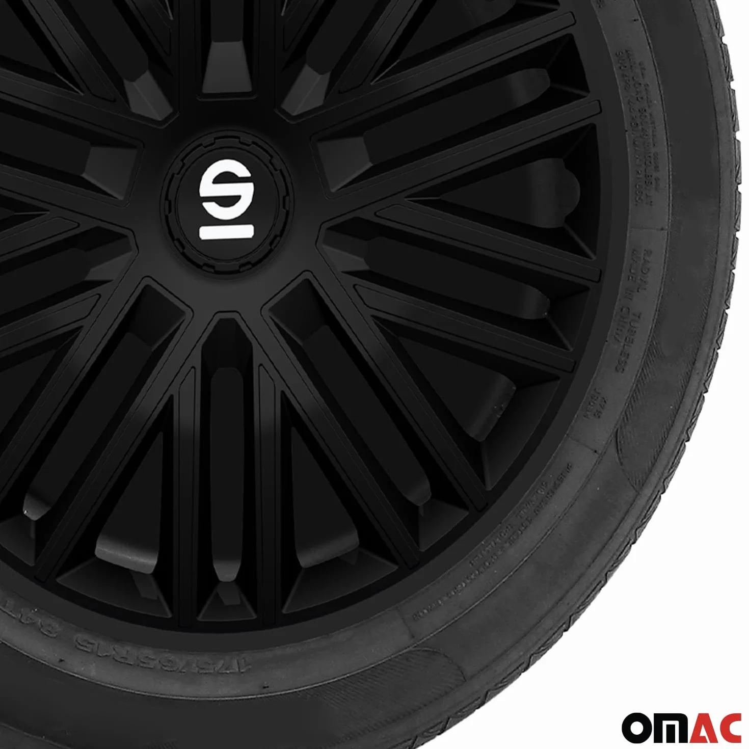 Sparco Spc1585Bk Set Copricerchi 4 Pezzi Bergamo 15 Pollici Nero