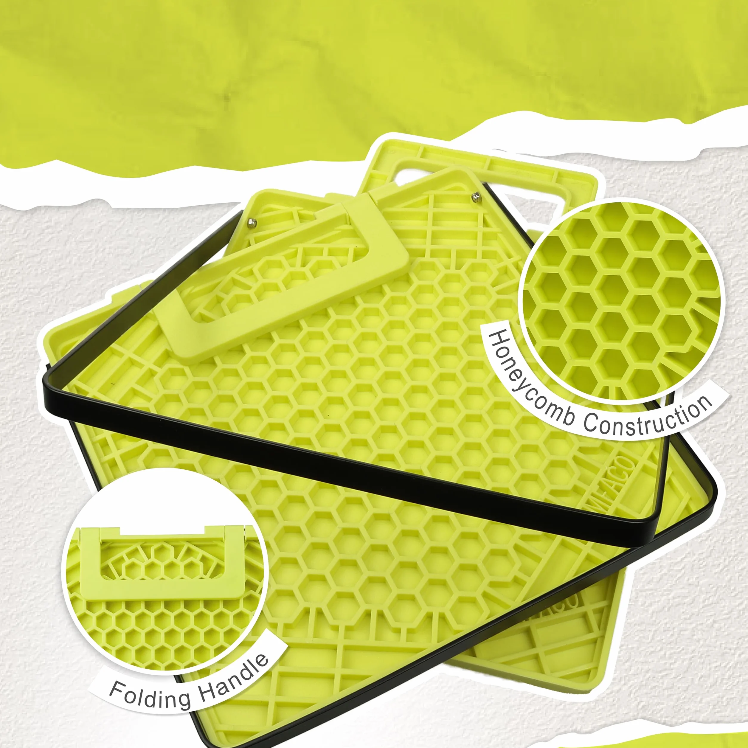 Blocchi di supporto per roulotte con manico in ferro per prevenire l'affondamento in terreni morbidi, 30,5 x 31,5 cm (confezione da 4)