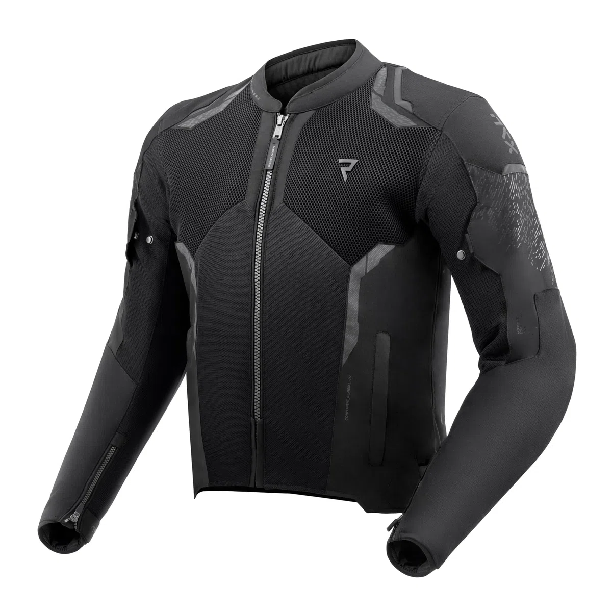 REBELHORN Jax Giacca da Moto Uomo | Tessile | Protezioni per Gomiti, Spalle e Schiena Livello 2 | Membrana Humax Rimovibile | Grandi Pannelli di Ventilazione a Rete | Taglie fino a 10XL