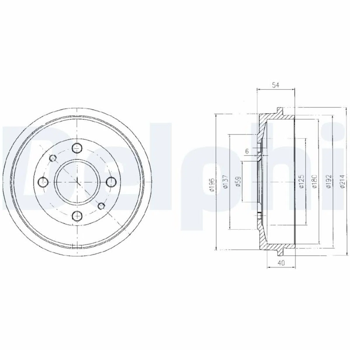 Delphi BF200 Tamburo del freno