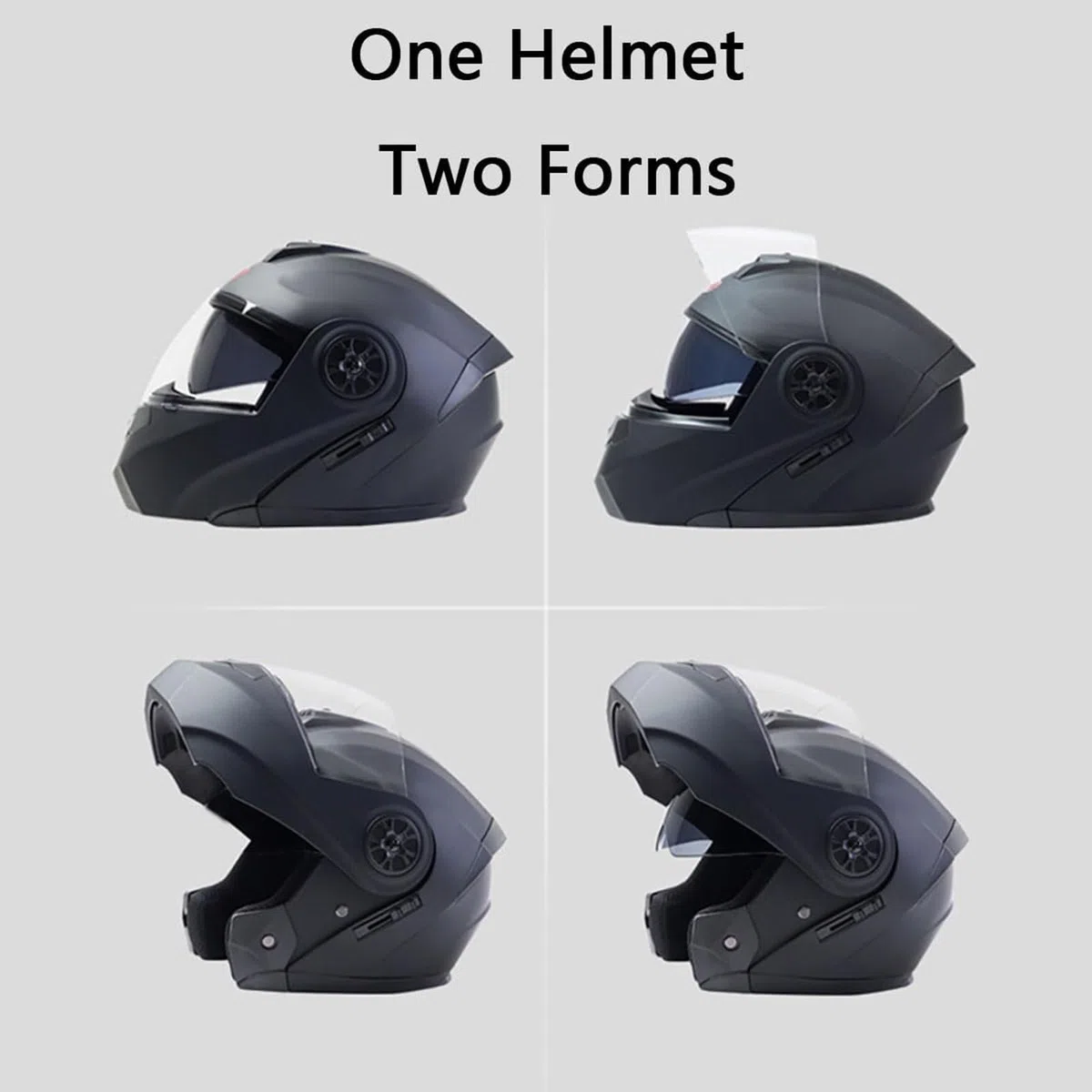 Casco Modulare Bluetooth Moto Integrat con Doppio Visiera Parasole Integrale, Casco Certificato ECE, Sistema di Comunicazione Interfono Integrato Radio FM Mp3 Integrato