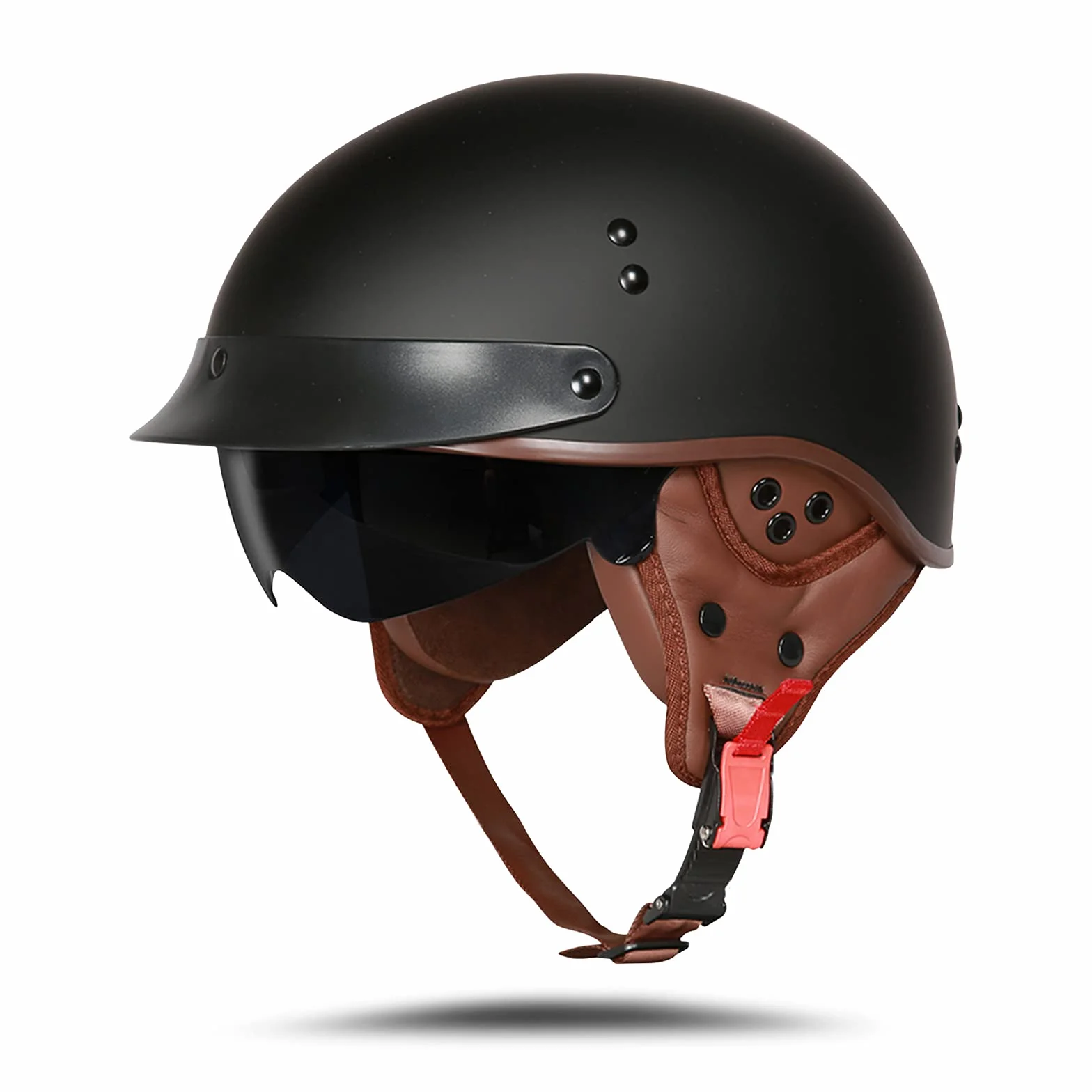 Casco Moto Adulto, Casco Semi Aperto Con Visiera. Casco Per Scooter Atv Casco, Casco Di Sicurezza Certificato ECE