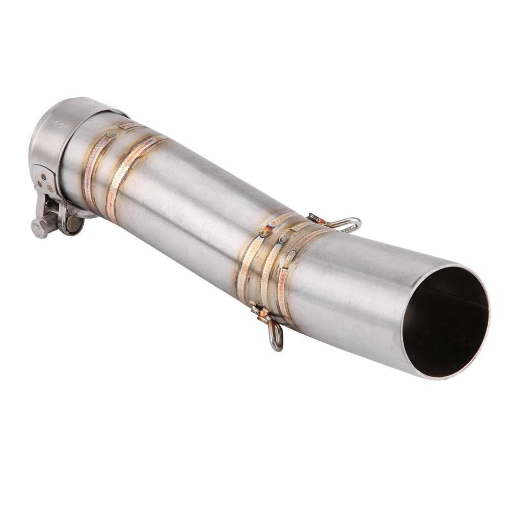 KIMISS 51mm / 2in tubo di scarico centrale, per GSX-R600 / GSX-R750, tubo di collegamento centrale di s sostituzione per o di scarico in acciaio inossidabile per moto con morsetto (K7)