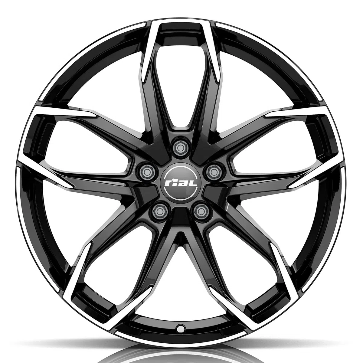 4x Cerchi Rial Lucca 8.0Jx18 ET33 5x110 diamant-schwarz frontpoliert compatibile con ALFA ROMEO Giulia Giulietta Stelvio