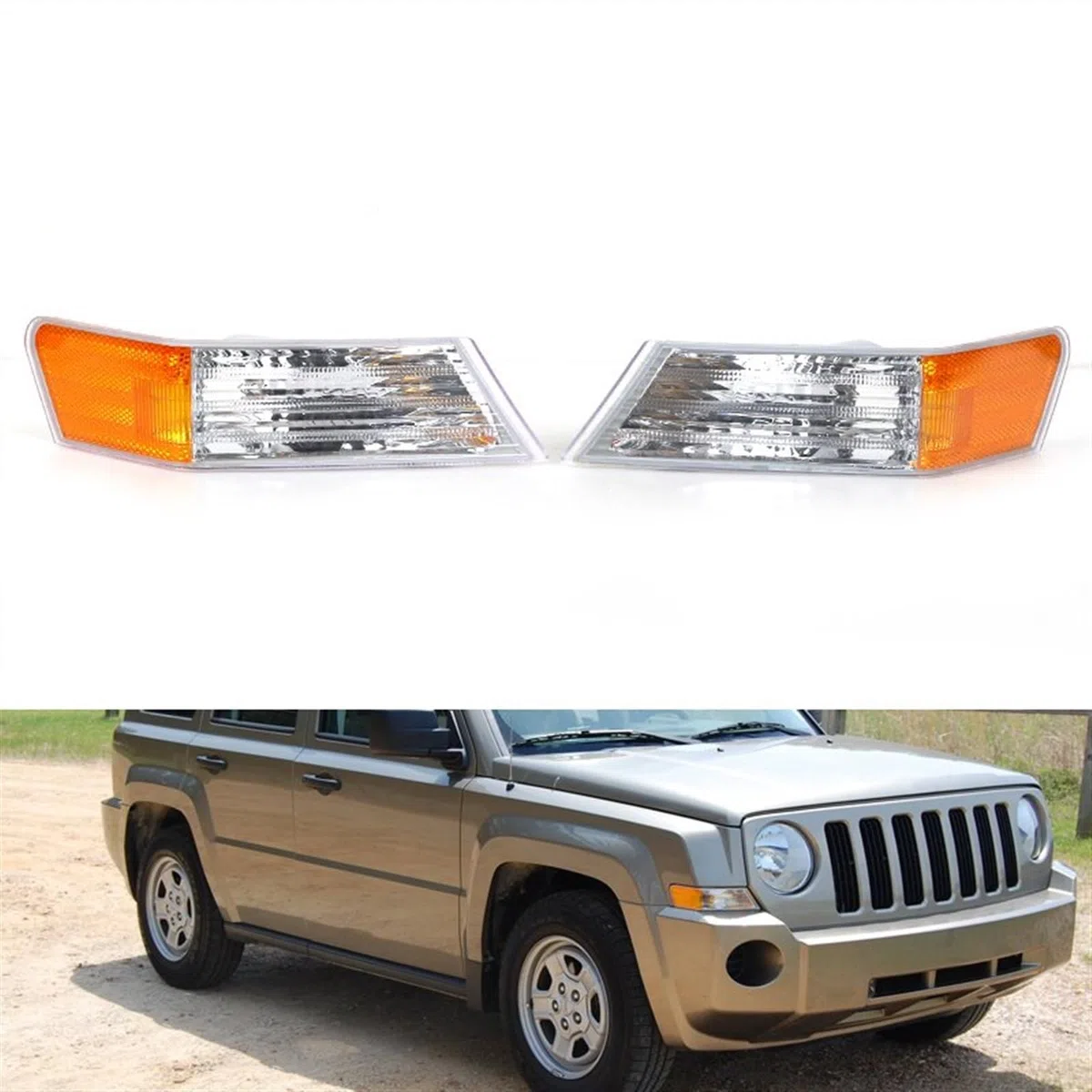 Luce Indicatore Direzione Per Jeep Per Patriot 2007-2014 Auto Parcheggio Anteriore Indicatore Di Direzione Lampada Luce Di Indicatore Di Luce Senza Lampadina 68004181AB 68004180AB Specchietto Retrovis