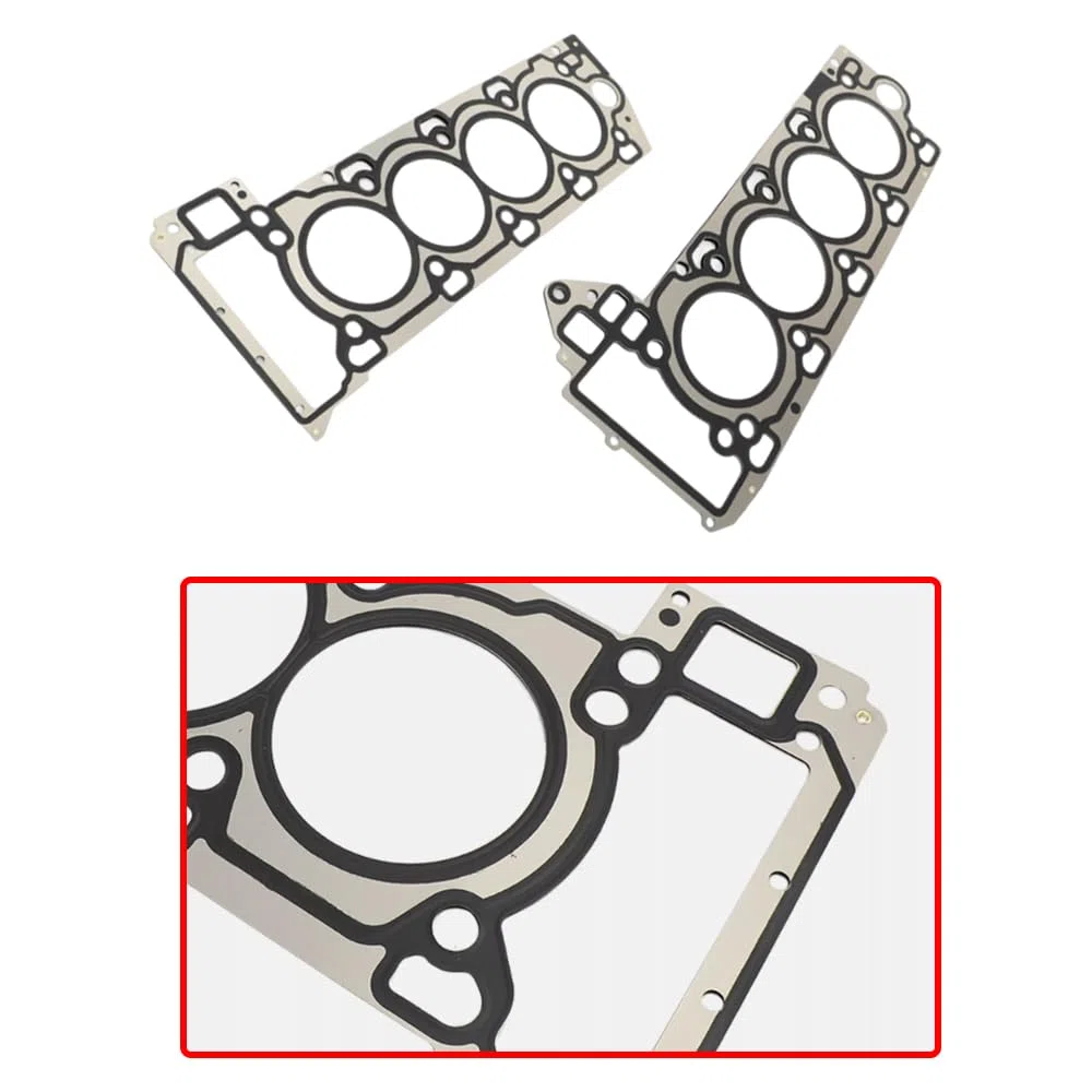Riloer Guarnizione Testata, Set Guarnizioni Testata Motore Auto in Metallo da 2 Pezzi Compatibile con Land Rover Range Rover 5.0L 2010-2016 Sport 5.0L 2010-2016 LR4 5.0L 2010-2013, LR026141 LR026142