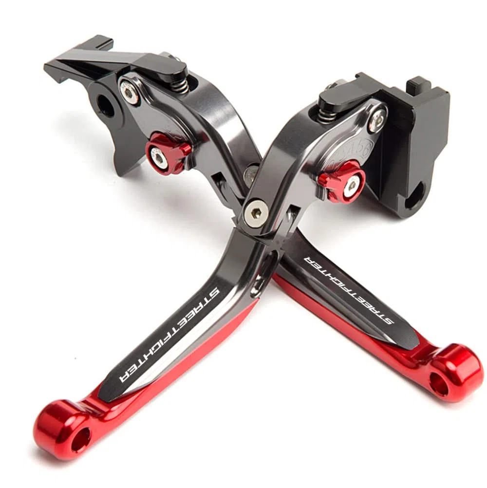 ESPEEDMTC per Ducati Streetfighter V4/ S/Streetfighter 848/1098/ S Modificato di CNC In Lega di alluminio 6 stadi Lunghezza Regolabile Pieghevole Leva di Frizione del Freno (Rosso)