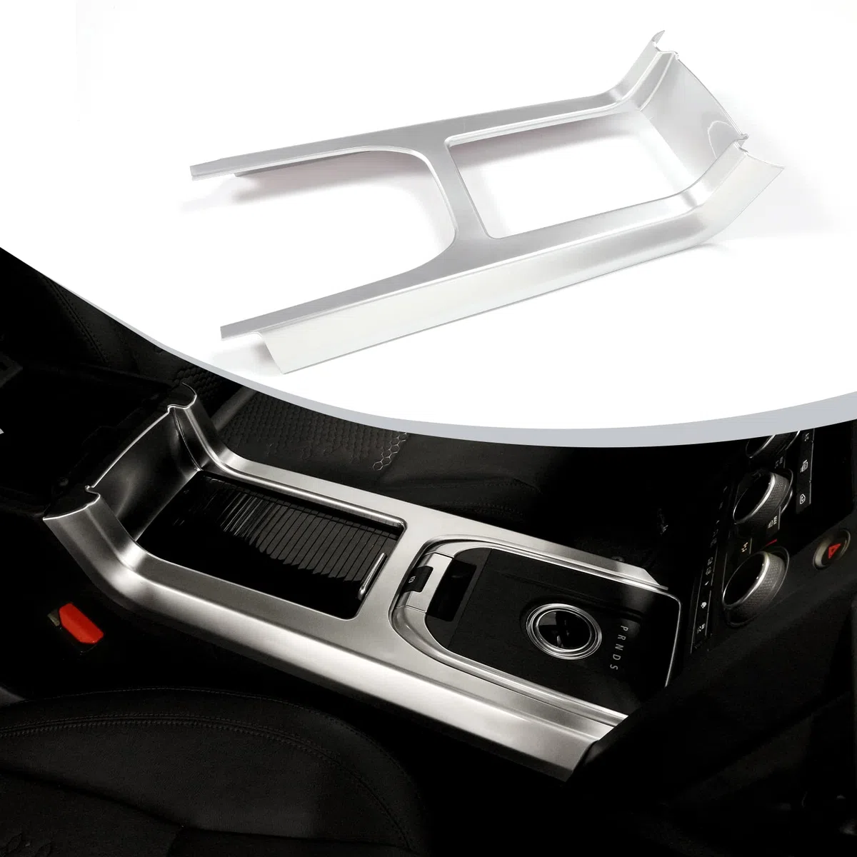 BEINSTOCK Adesivo in ABS argento opaco per interni del cambio, per Discovery Sport 2015 2016 2017 2018