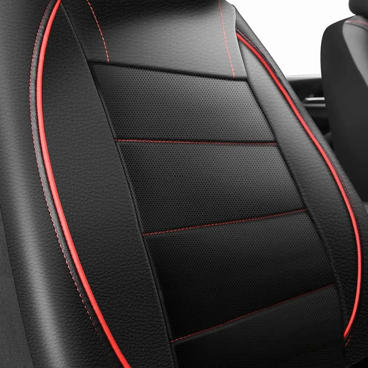 Generico Coprisedili Auto per Toyota Yaris Cross Hybrid 2021-2025, Set Completo di Coprisedili in Pelle PU per Sedili Anteriori e Posteriori, Compatibili con Airbag Col156