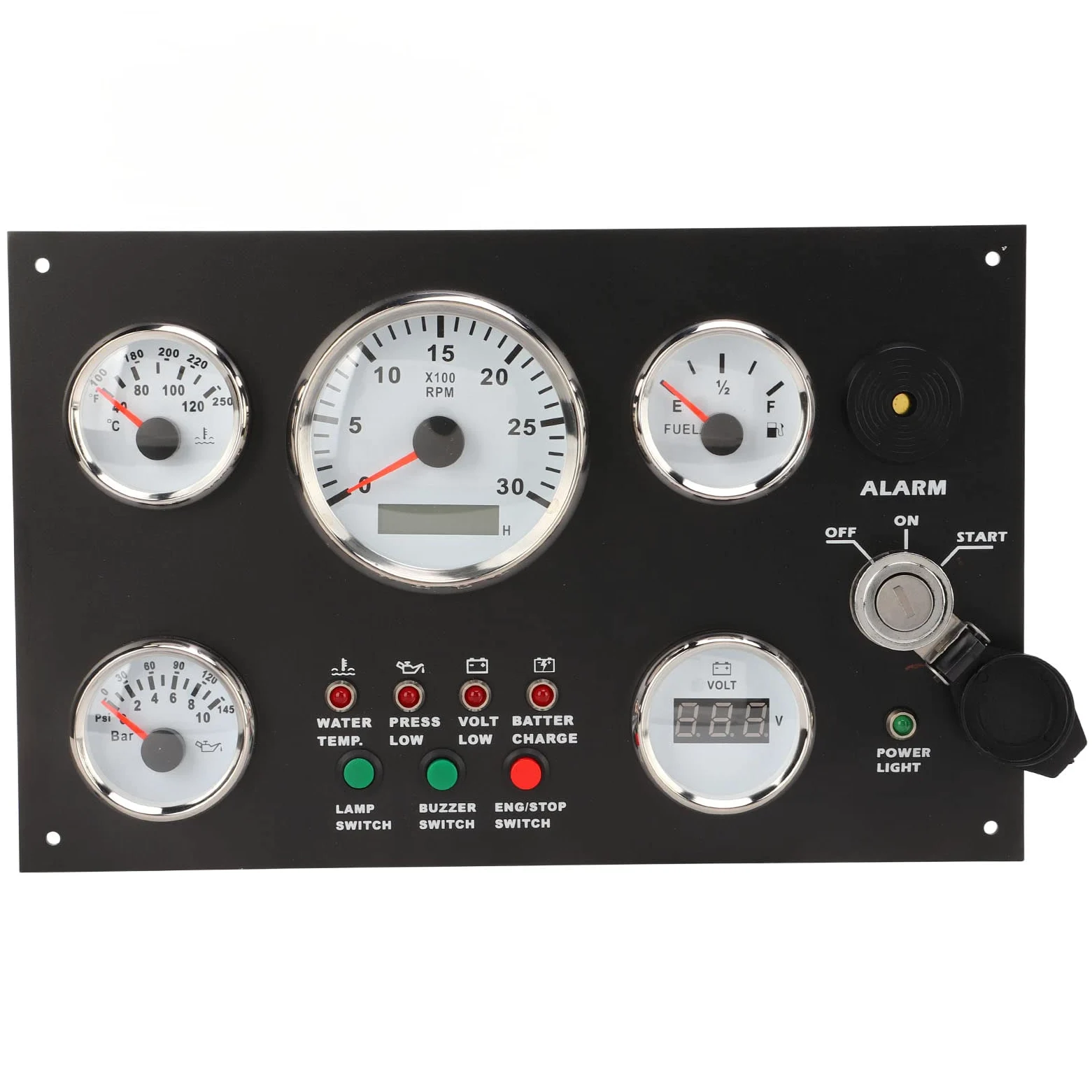 Quadro strumenti motore, quadro strumenti barca Volume olio residuo Temperatura acqua per macchine agricole