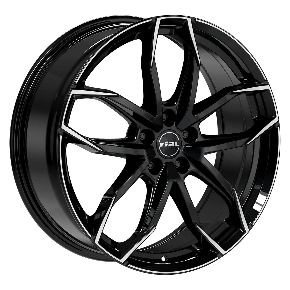 4x Cerchi Rial Lucca 8.0Jx18 ET33 5x110 diamant-schwarz frontpoliert compatibile con ALFA ROMEO Giulia Giulietta Stelvio