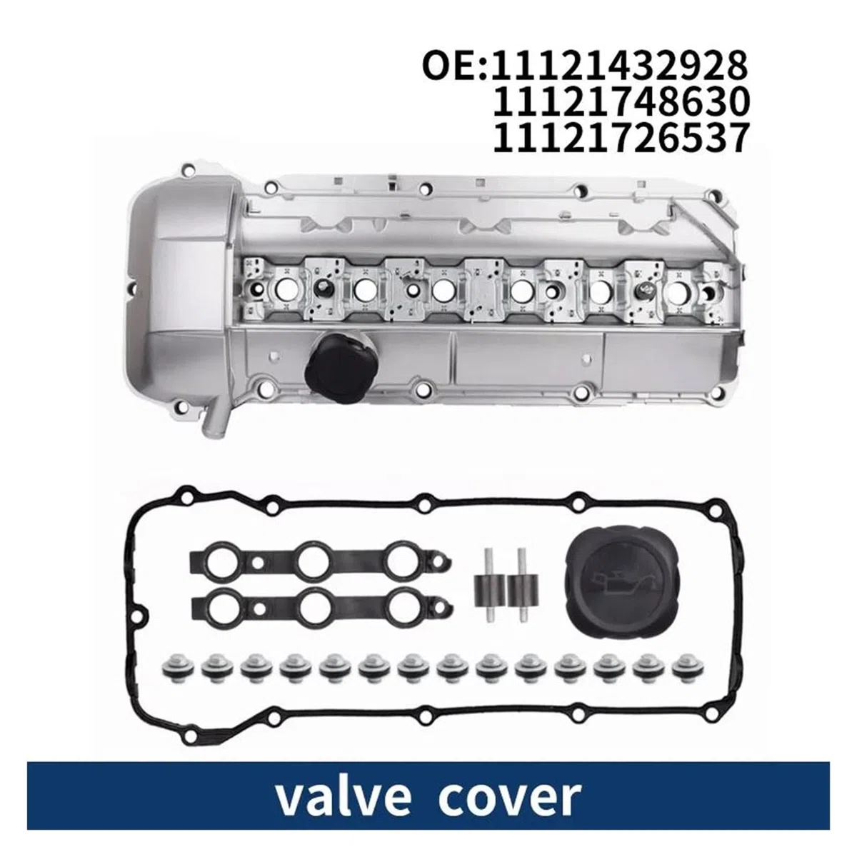 Guarnizione Coperchio Punterie 11121432928 Coperchio Valvola In Alluminio Con Guarnizione Per BMW Per M54 Per M52 E39 E46 525i 528i 325i 328i 330i X5 Z3 2.5L 2.8L 3.0L