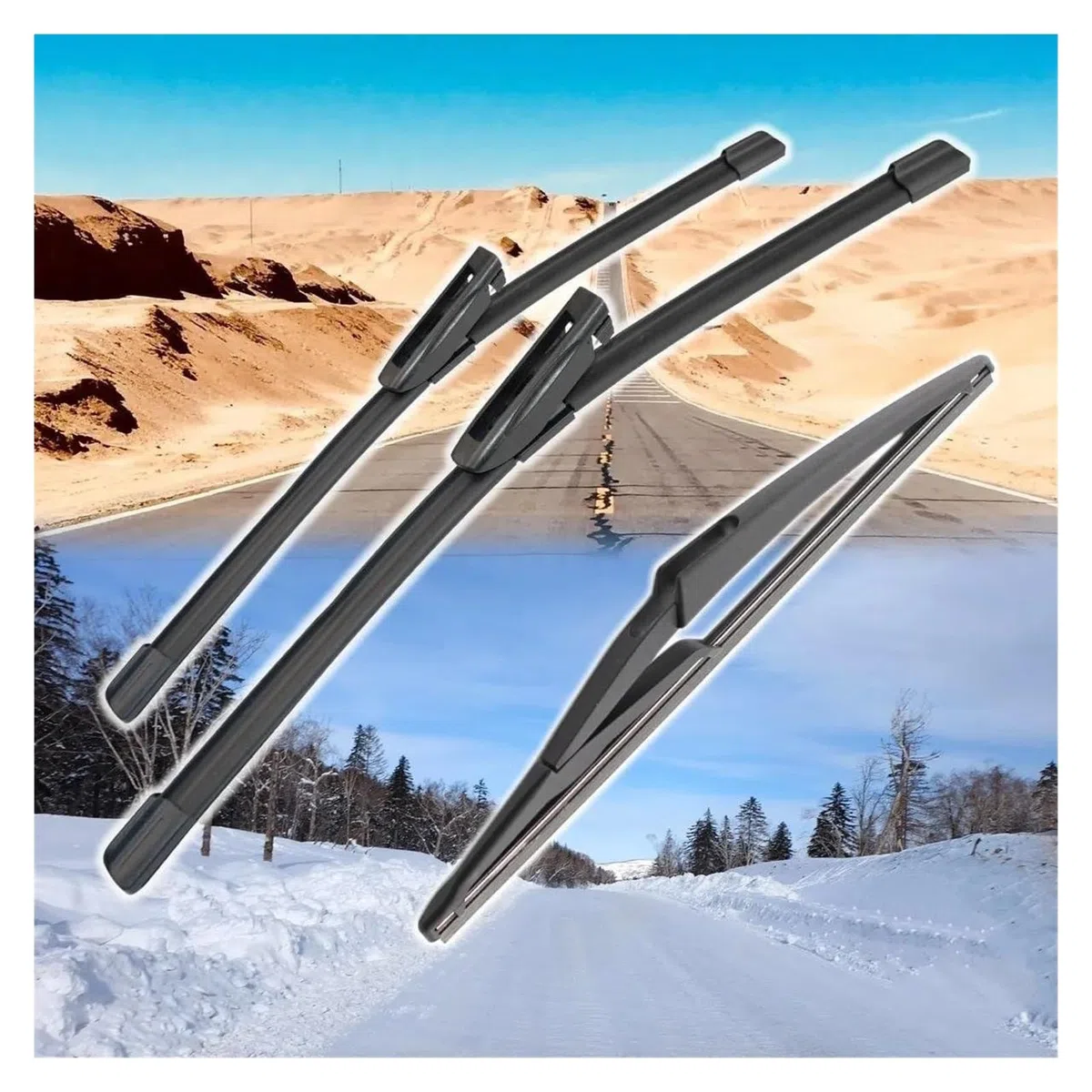 Spazzole Tergicristallo Per DS3 DS 3 2009-2016 24 "+16"+12" Spazzole Tergicristallo Anteriori Posteriori Parabrezza Parabrezza Finestra Spazzole Tergicristallo Auto