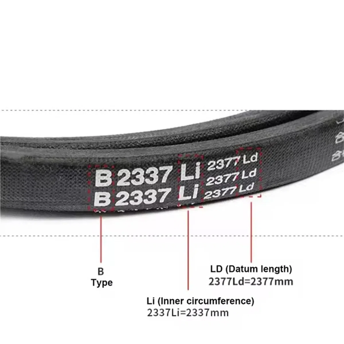 Gomma Cinghia Sincrona Cinghia Trapezoidale Sezione B, Metrica, Da B-3500 A B-4950, Cinghie Di Trasmissione Triangolari Per Auto/tosaerba, Larghezza 17 Mm X 11 Mm(Li 3600mm)
