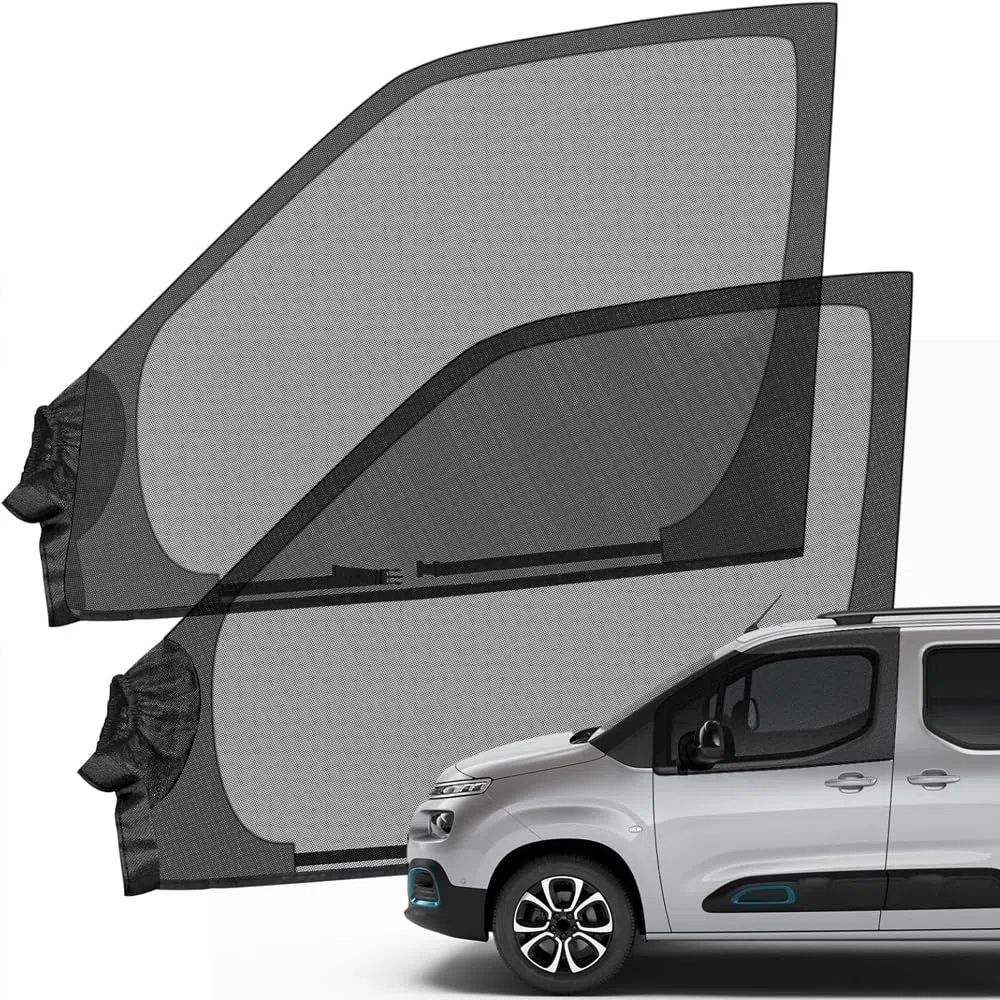 Zanzariera per Finestrino Auto per Fiat Doblò 1996-2025, Protezione Contro le Zanzare, 2 Pezzi Protezione Solare per Finestrini Dell'Auto