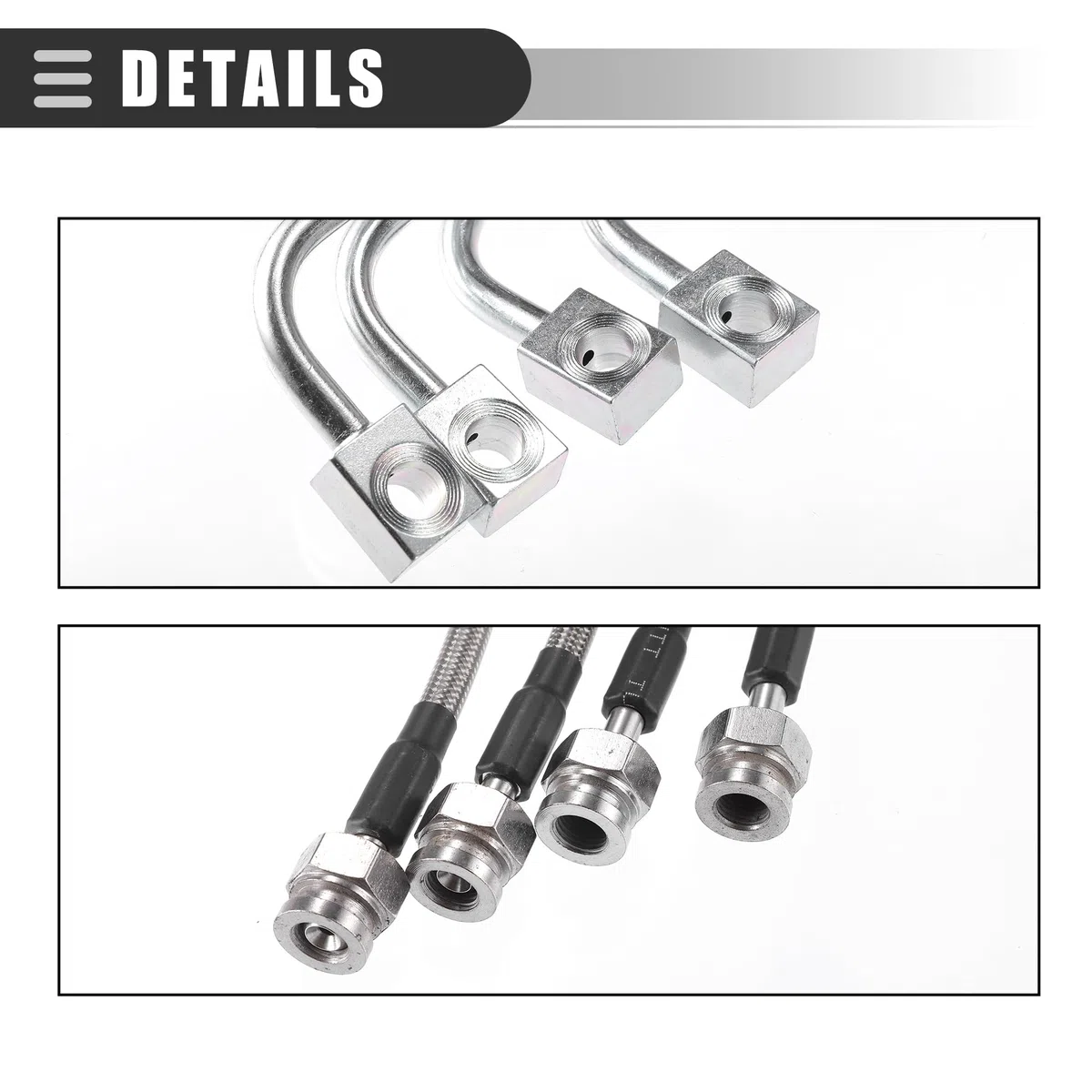 A ABSOPRO Freno Linee, per Jeep Wrangler JK 2007-2018, Inossidabile Acciaio, 1 Set