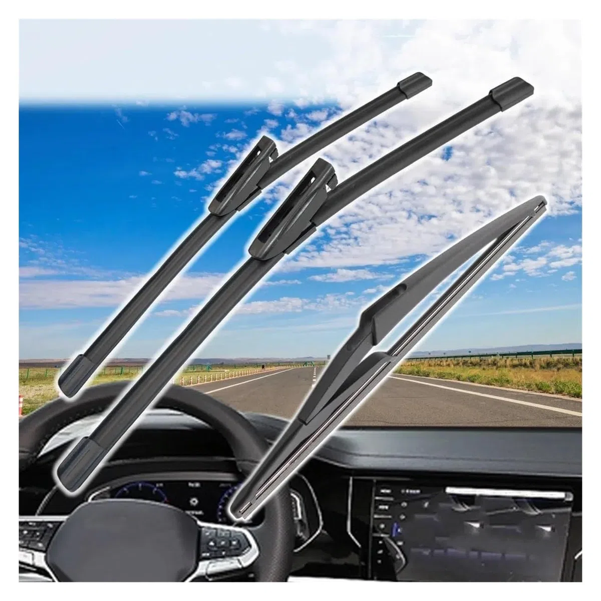 Spazzole Tergicristallo Per DS3 DS 3 2009-2016 24 "+16"+12" Spazzole Tergicristallo Anteriori Posteriori Parabrezza Parabrezza Finestra Spazzole Tergicristallo Auto