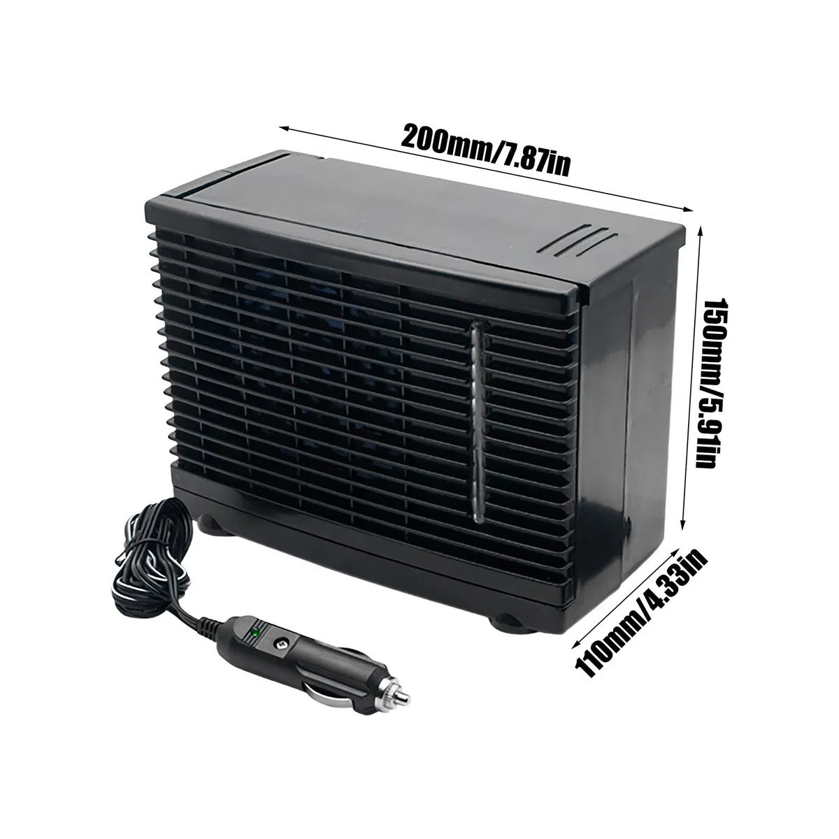 Ventilatore Condizionatore Portatile Auto - Umidificatore Ventilatore Auto - 12V Design con Serbatoio d'Acqua Apparecchio Compatto per Ventilazione per Viaggio Pendolarismo
