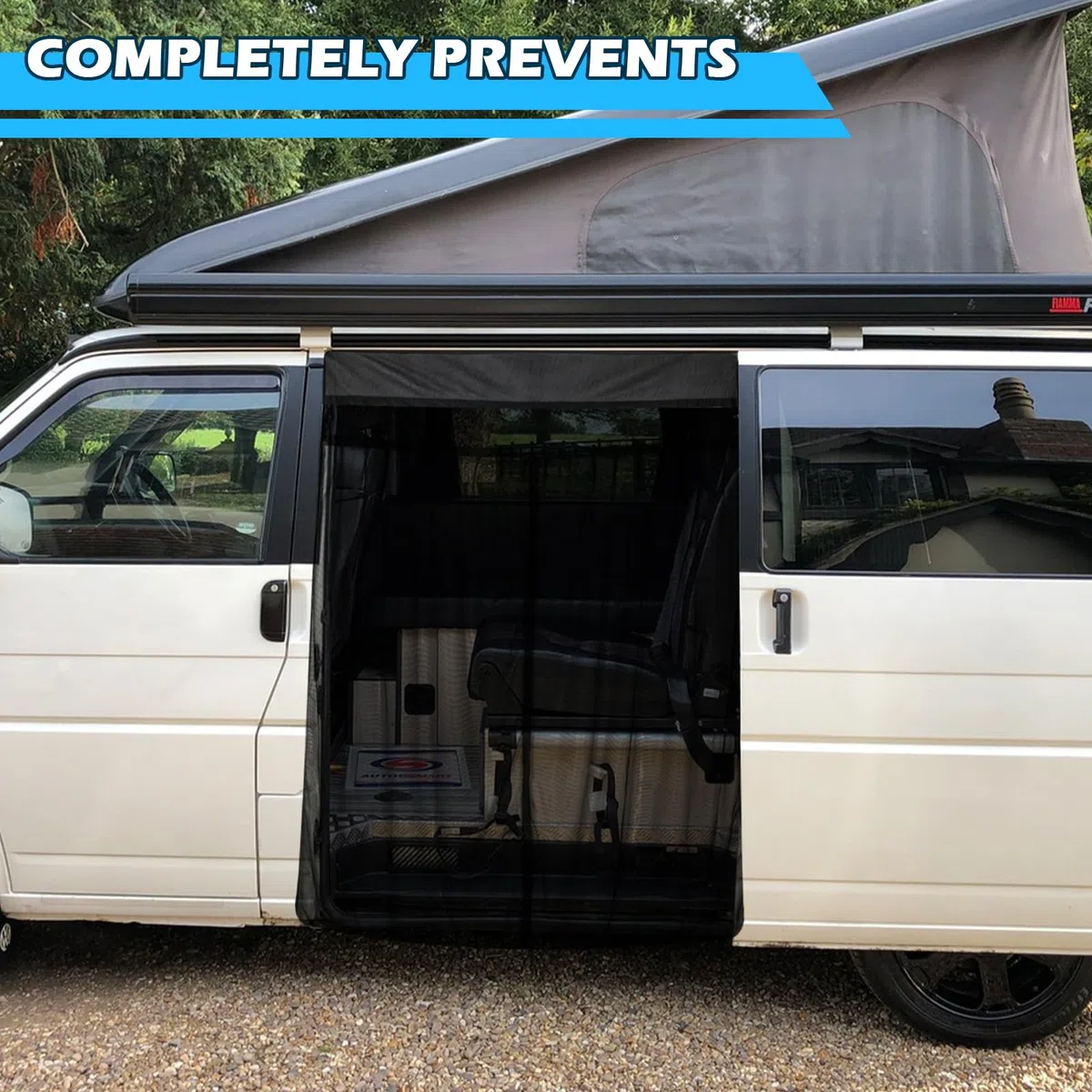 Zanzariera Auto Sostituzione per VW T4 1999-2003, Zanzariera Porta Laterale dell'auto, Rete per Insetti Magnetica a Strato Singolo per Campeggio