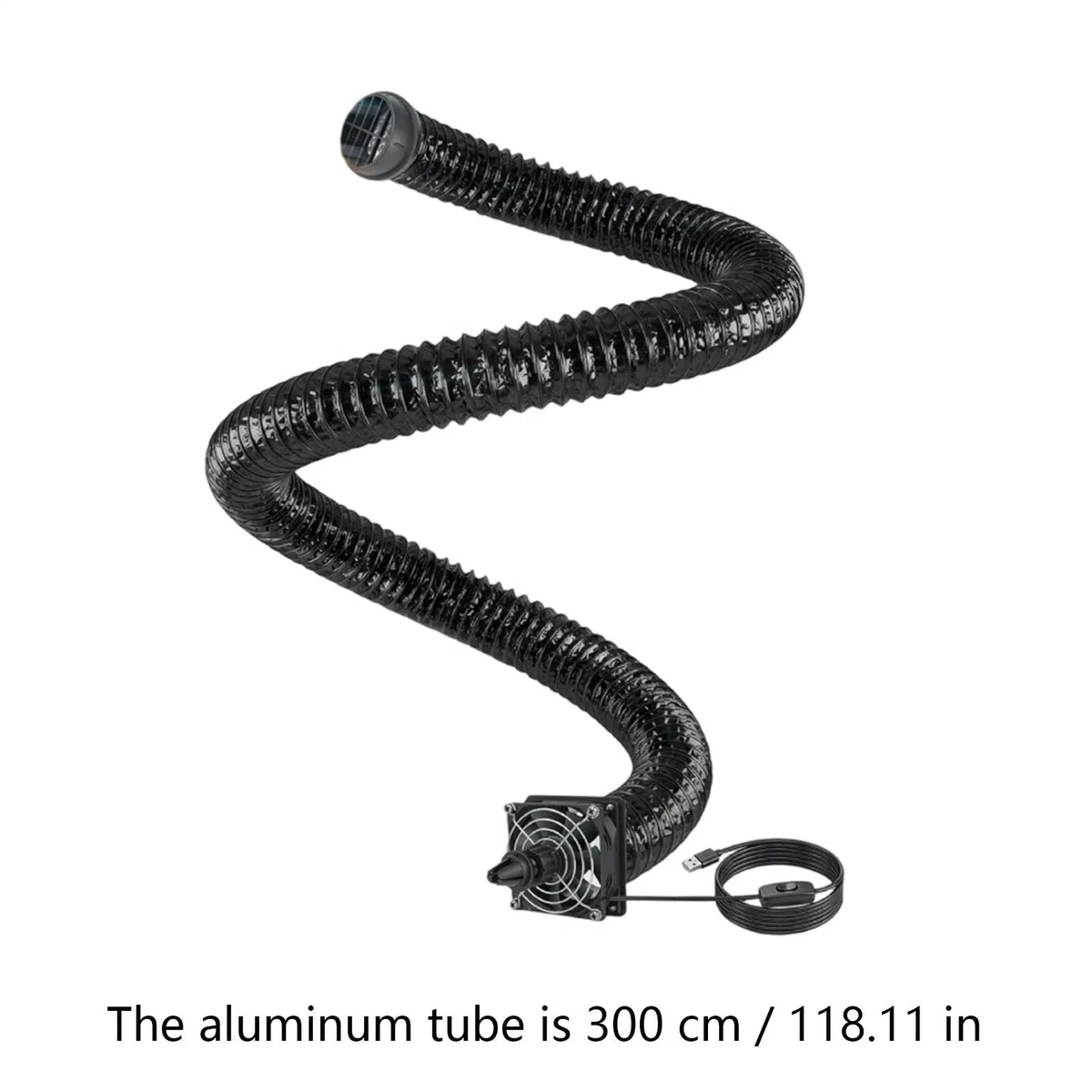 Tubo Condizionatore Portatile, 3 M Prolunga Per Uscita Aria Condizionata Auto, Per Sedile Posteriore, Con Ventilatore USB A Flusso D'aria, Resistente Al Calore, Per Berline, Pick-up, Furgoni, Camper