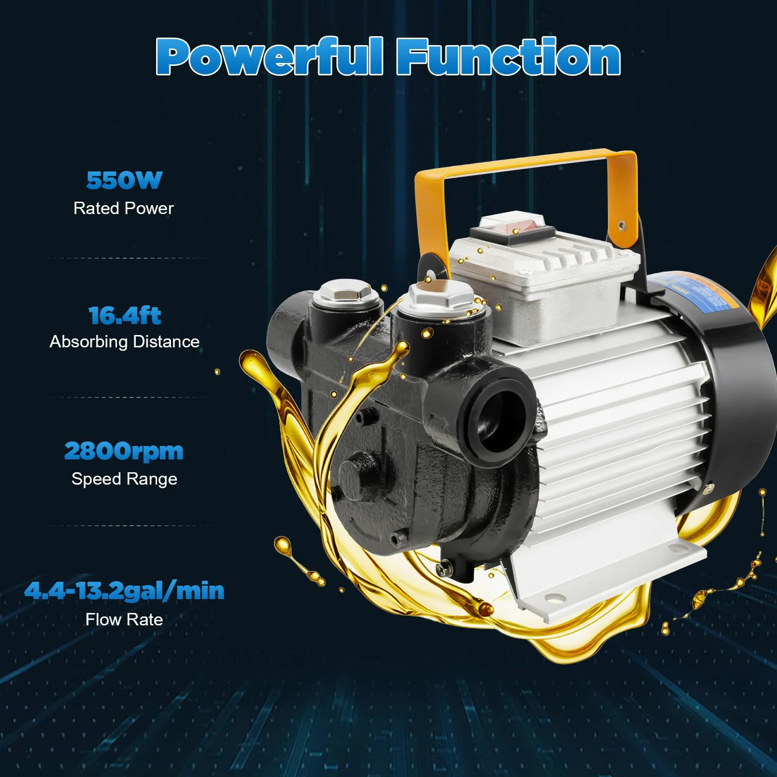 Pompa di carburante elettrica autoadescante diesel 550 W 220 V estrazione olio trasferimento carburante diesel
