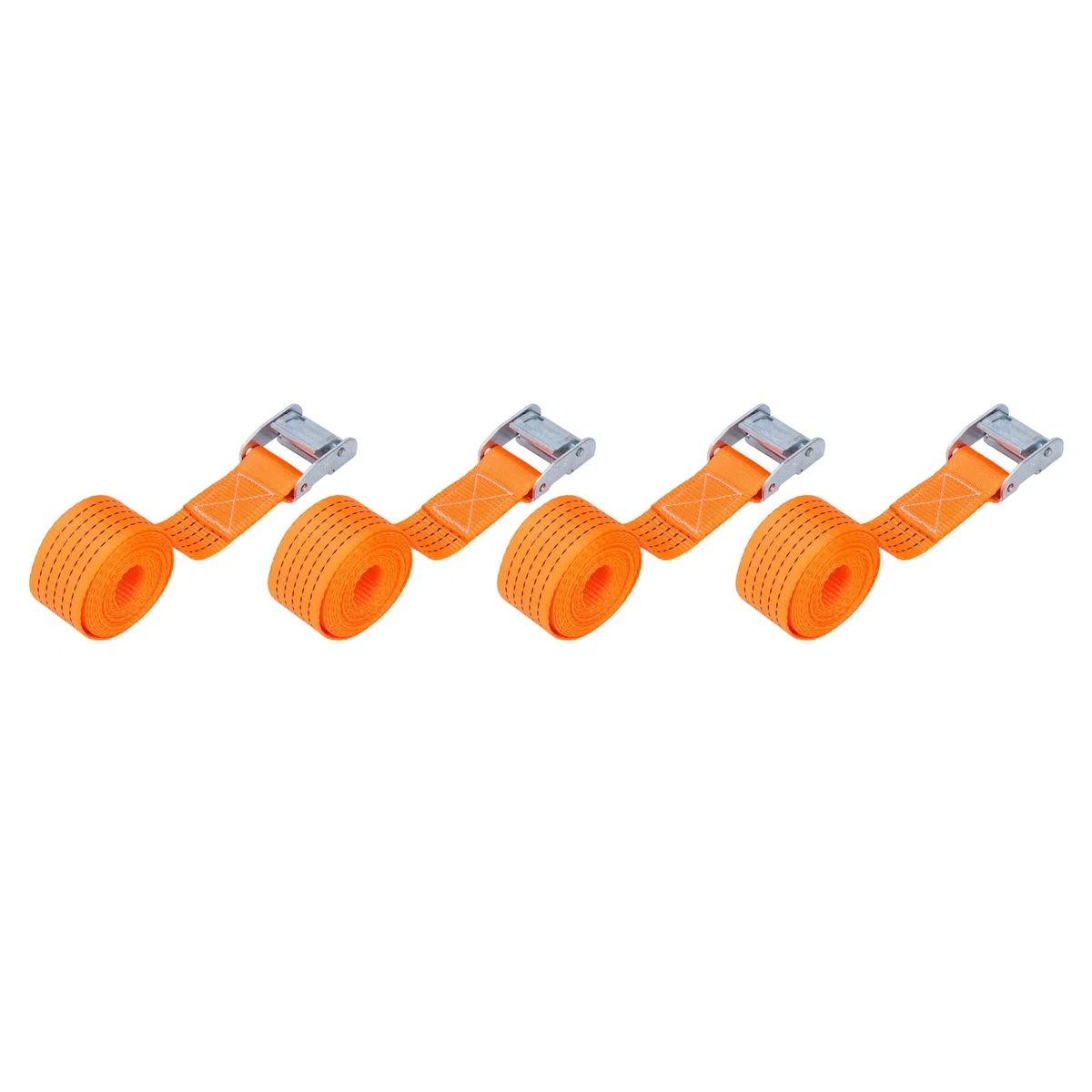 Cinghie di Ancoraggio per Carichi Pesanti per Trasporto di Moto e Camion Fibbia Regolabile da 4 Pezzi Arancione 50 Mm