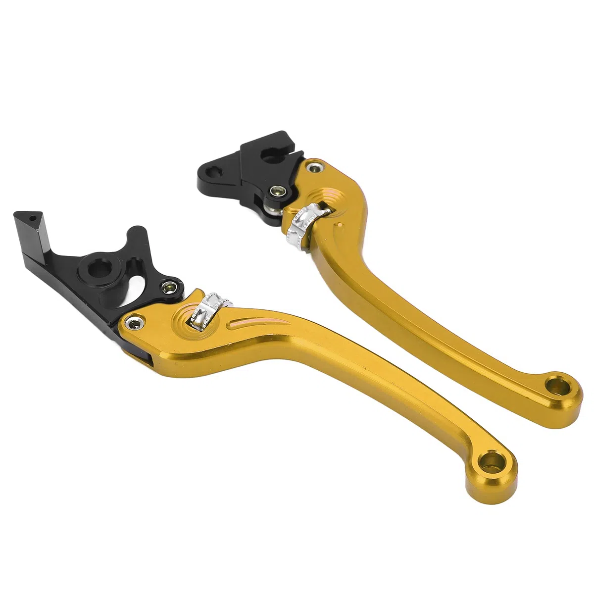 Leva freno e frizione per moto in lega di alluminio ad alta sensibilità, compatibile con accessori universali. (Oro)