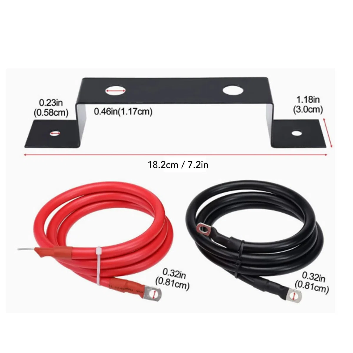 Tbest Kit di Ricollocamento Batteria 4AWG 1,2M, Morsetto di Avviamento Batteria a Distanza, Custodia Antiurto per UTV ATV Auto Rimorchio Trattore Barca
