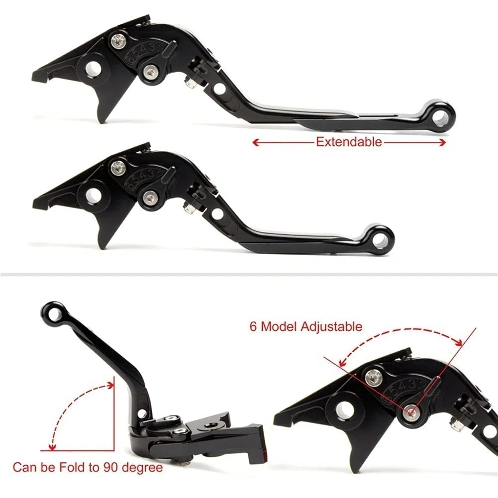 Leve frizione del freno moto, 1 paia CNC Alluminio 6 Position Pieghevole regolabile Pieghevole ACCESSORI ACCESSORI A MOTOGLICE Leve maniglia per Benelli BJ 500 300 302 BN 600i BN302 300 899 600 TNT300