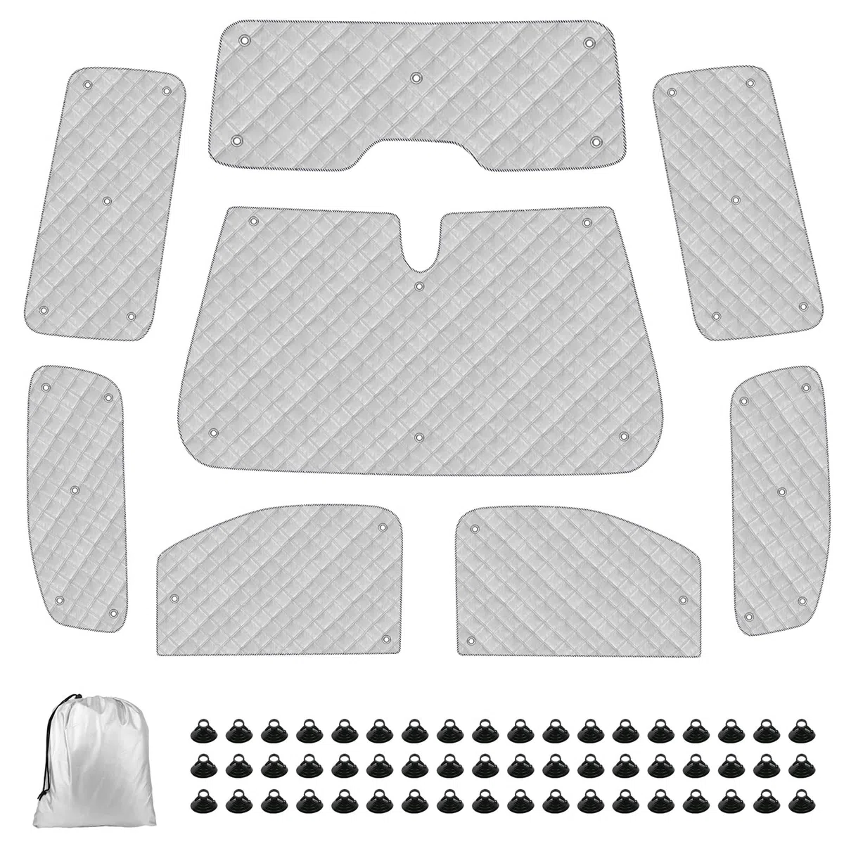 Parasole per Parabrezza Compatibile con Citroen Jumpy SpaceTourer Peugeot Expert Traveller Toyota Proace (LWB) 2017-2026 - Protezione per Parabrezza per Parasole, Finestra Cieca Termica Interna