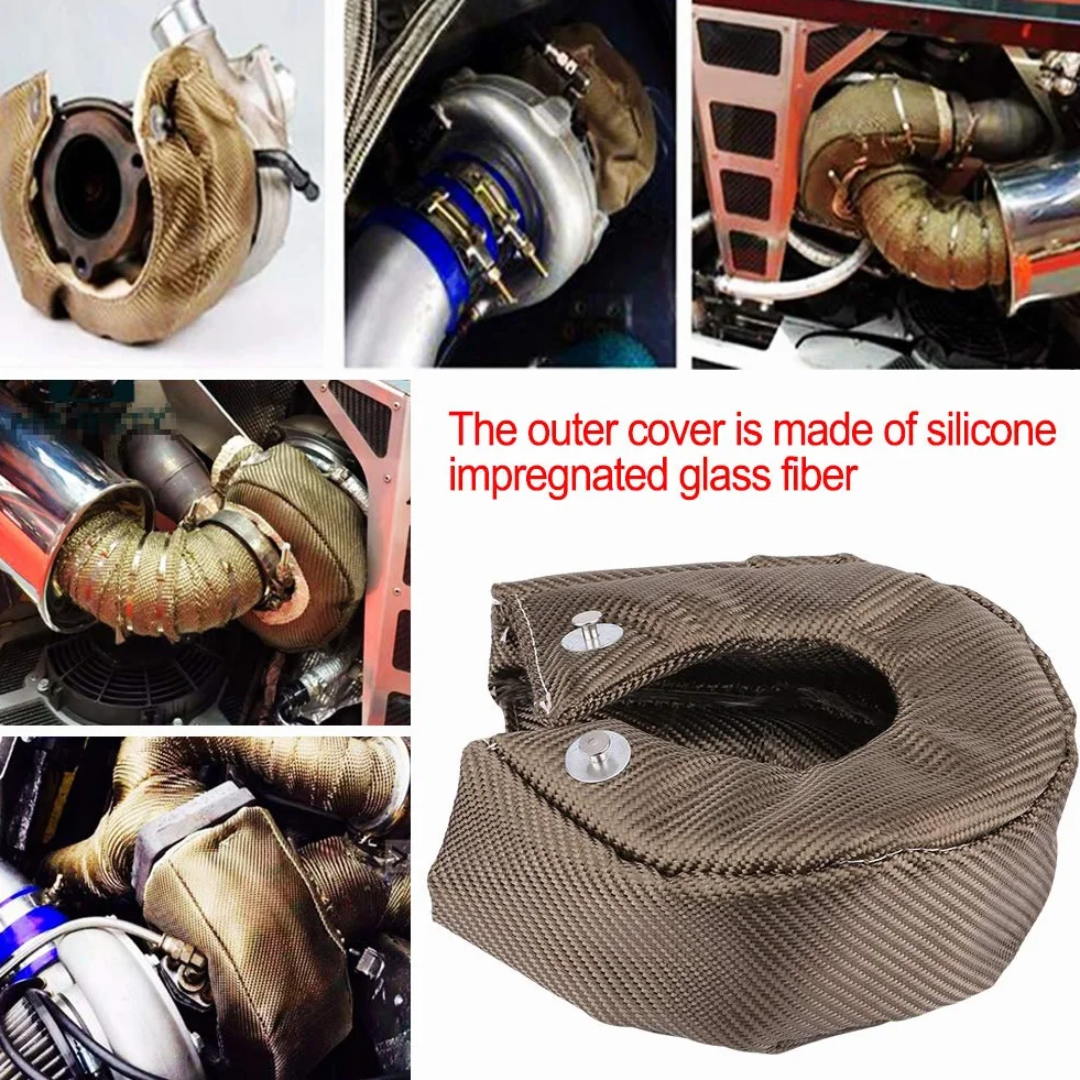 Coperta Turbo, Scudo Termico Termico Turbo con Molle di Fissaggio, Involucro Turbocompressore per Turbocompressore T3 GT25 GT28 GT30 GT32 GT42 T4 (T3 T3)