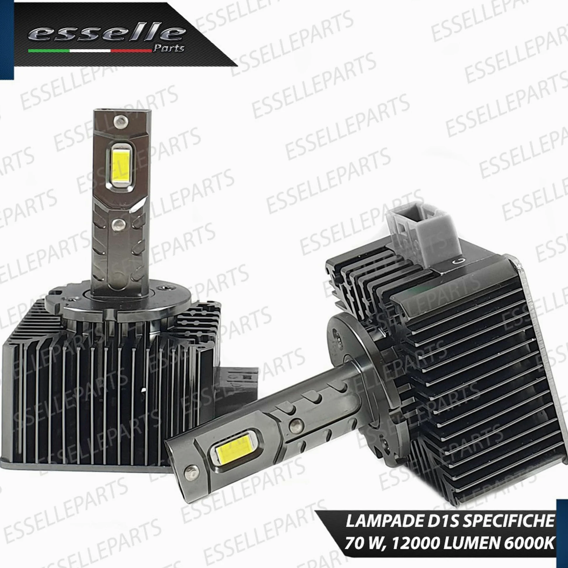Coppia Lampade D1S LED 12000 Lumen 6000K specifiche per Audi A4 B6 – Conversione da Xenon a LED Plug & Play Canbus – Luce Bianco Ghiaccio Ultra Potente – 35W CSP Alta Luminosità