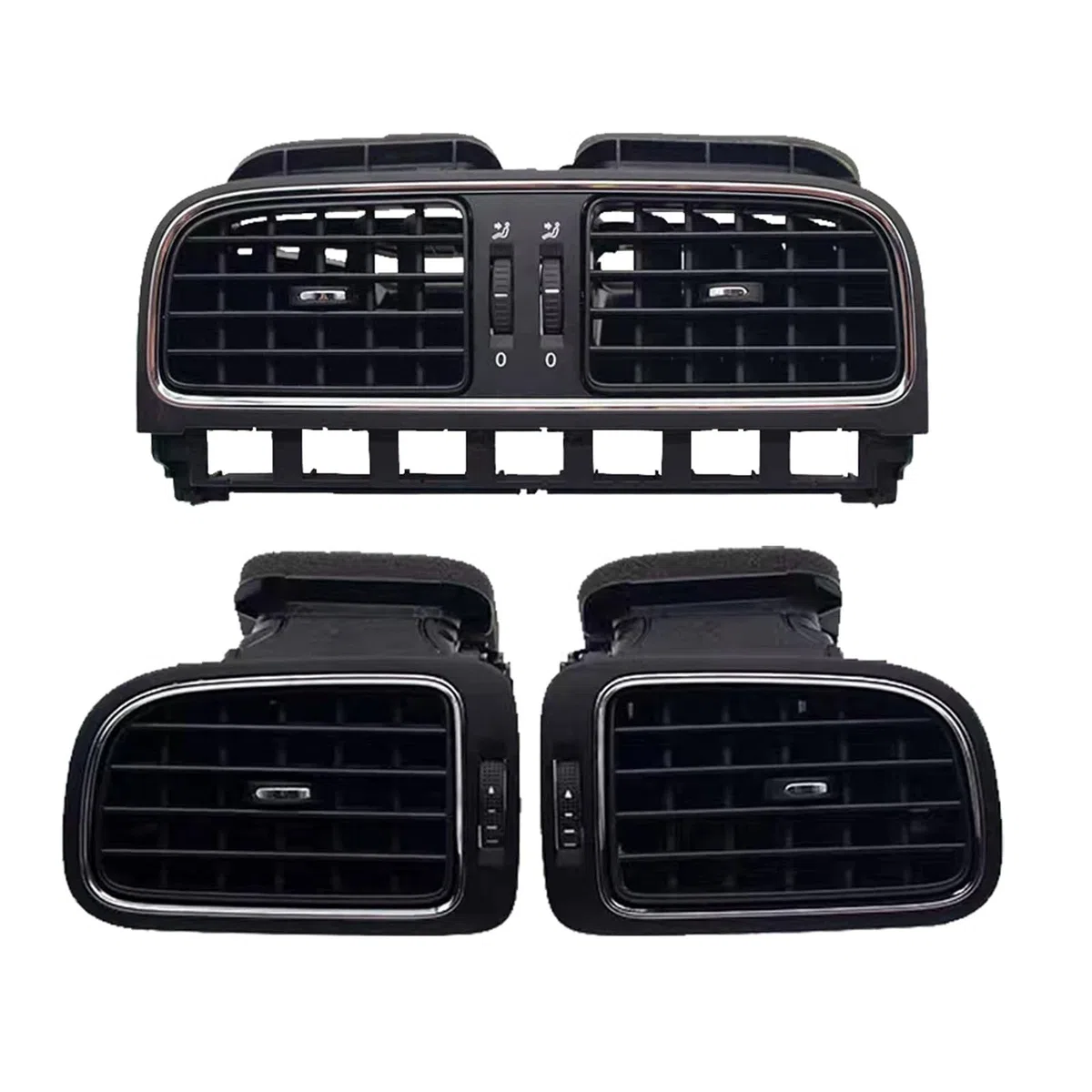 Per Polo 2011 2012 2013 6RD819728 6RD 819 728 Bocchetta Uscita Aria Centrale Nera Opaca Per Cruscotto Ventilazione Aria Condizionata(1 set)