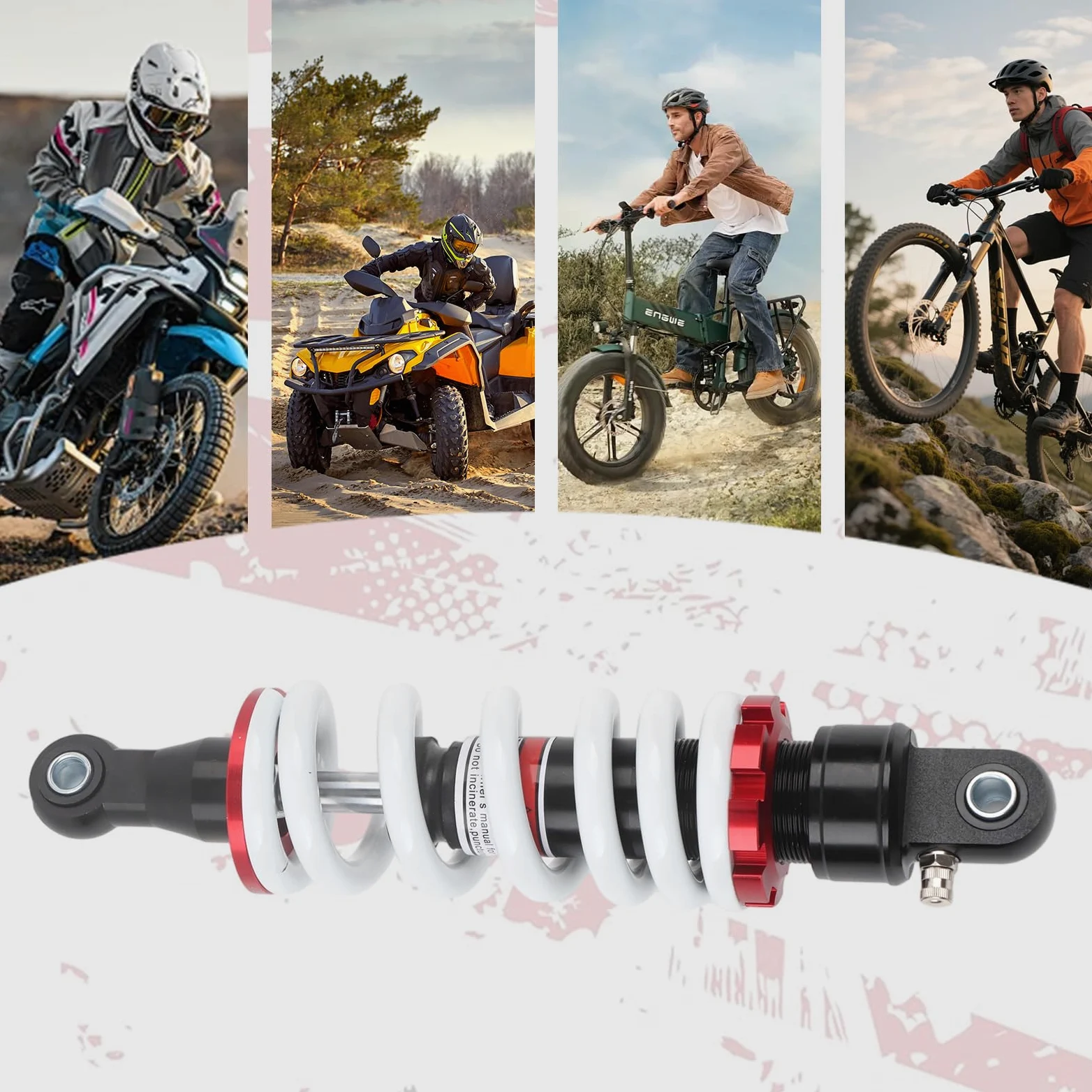 Ammortizzatore Posteriore Moto da 280mm, 12mm Foro, Puntoni di Sospensione Posteriori per Moto per 70cc 90cc 110cc 125cc 140cc 200cc Pit Quad Dirt Bike Off Road Motor ATV