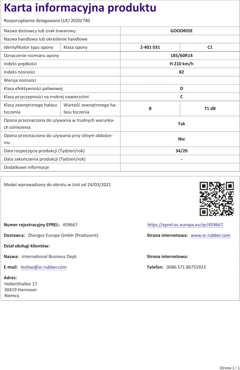 GOODRIDE 185/60 R14 82H 4 Stagioni Auto Compatibilità con VW POLO 9N GOLF III 1H1 GOLF II 19E, 1G1 Fox Hatchback 5Z1, 5Z3, 5Z4 GOLF I Cabriolet 155 GOLF I 17