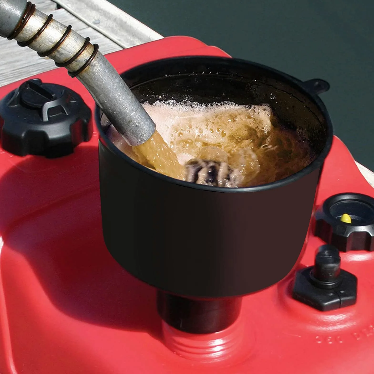 AF15CB Filtro Carburante, Imbuto Filtro Olio Auto a Bocca Larga Grande, Filtro Carburante Conduttivo Portatile Ad Alta Portata per Auto Moto Camper SUV, Fino a 12 Galloni Al Minuto