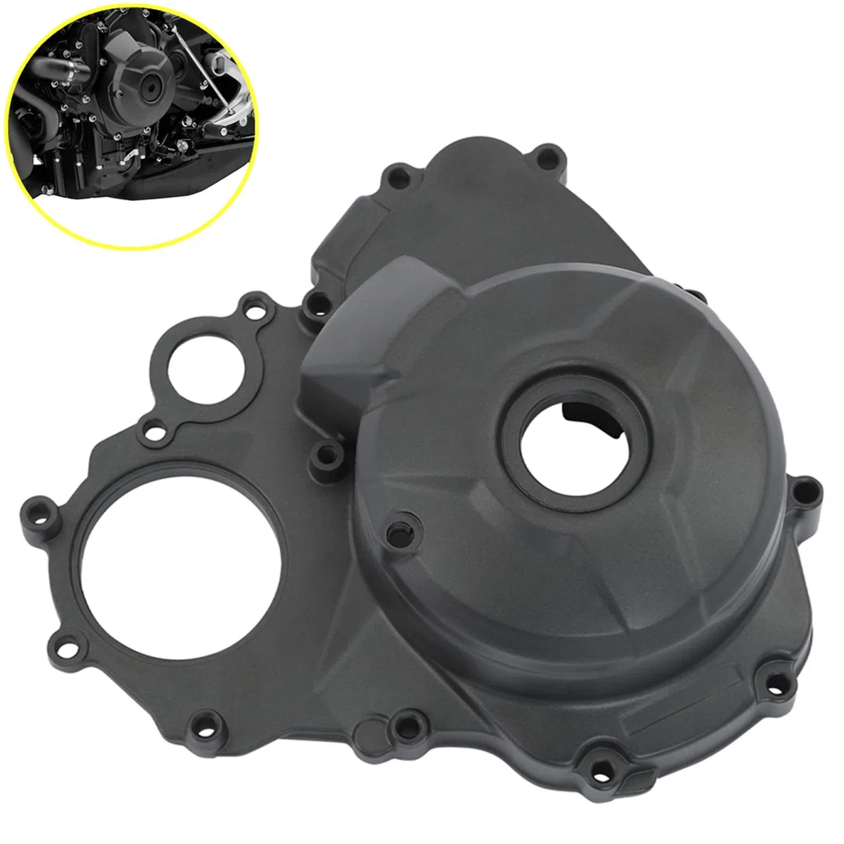 Moto Coperchio Carter Statore Sinistro Compatibile con Yamaha MT-09 2018-2021 (Sinistra)