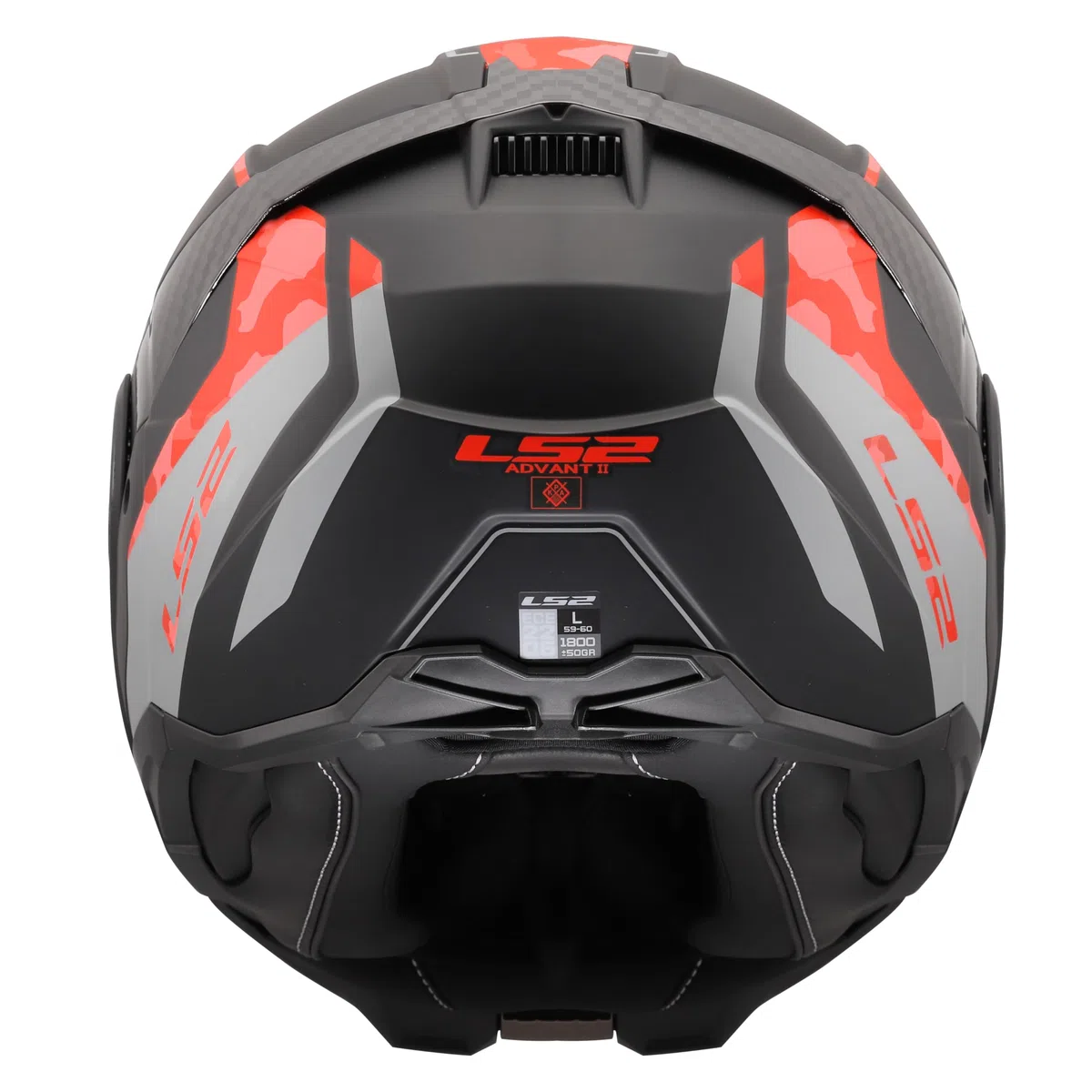 LS2, Casco Moto Modulare ADVANT II GLIDE Black Grey Red, M