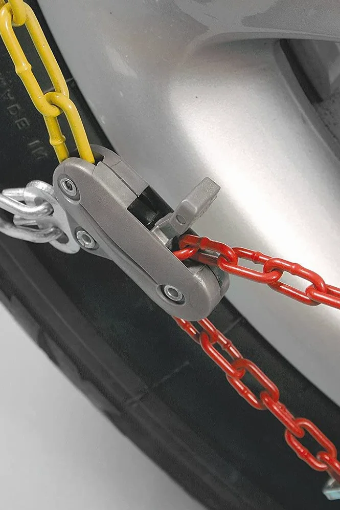 CATENA DA NEVE PER AUTO RUOTA 195/50 16" CERCHIO 16" COPPIA DI CATENE PER PNEUMATICI AUTO MAGLIA 9MM OMOLOGATE SU STRADA GHIACCIO CAVO IN ACCIAIO ANTIRUGGINE
