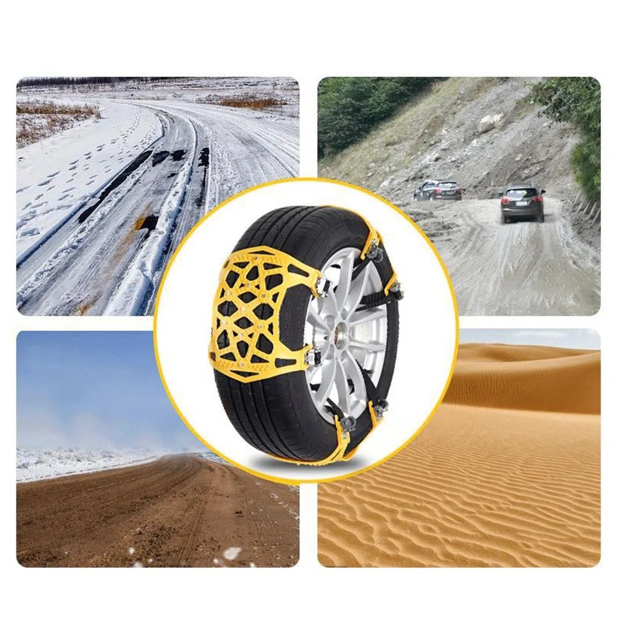 Catene Da Neve Trazione Invernale Neve Sicurezza Ruote SUV | Catene Per Neve E Fango Per Sicurezza Auto, Condizioni Invernali, Strade Rurali, Parcheggi, Guida In Montagna, Recupero
