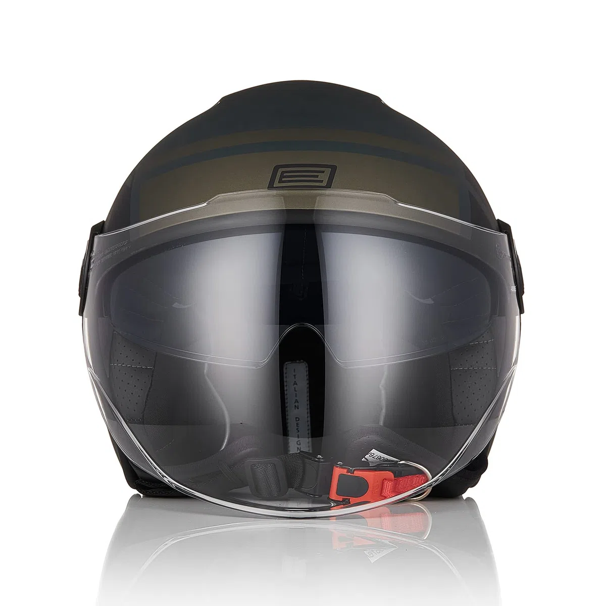 ORIGINE Casco Moto Jet Casco Scooter con Doppia Visiera Omologato ECE 22-06
