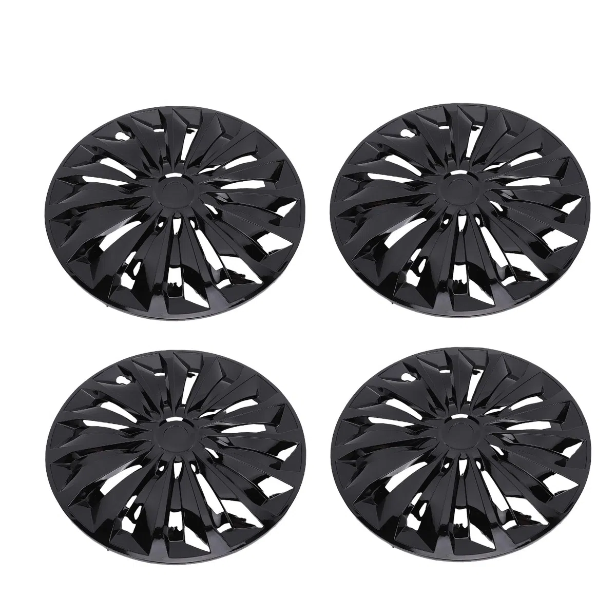 aqxreight Copricerchi da 15 Pollici Coprimozzi ABS per Ruote in Acciaio, vestibilità Universale, Antigraffio e Aggiornamento Elegante per Auto, Camion e SUV Set di 4 Coprimozzi R15 Neri (BLACK)