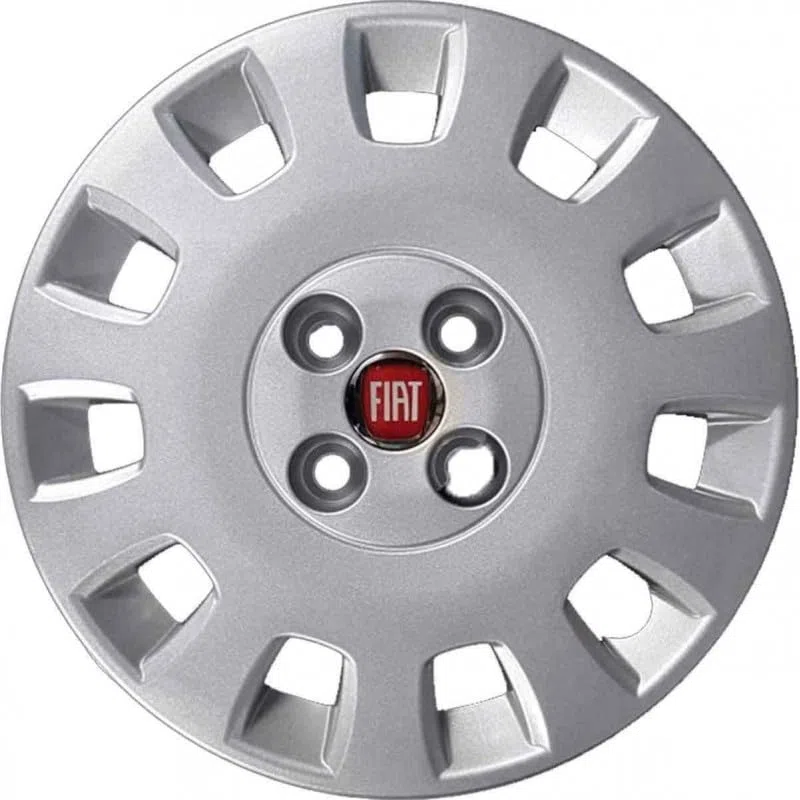 Kit di 4 copricerchi adattabili - per FIAT IDEA (LOGO ROSSO) - diametro 14" - non originali