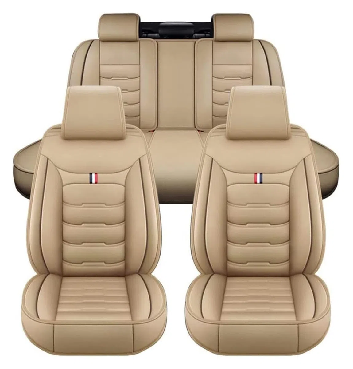 Coprisedili Auto Pelle, per Golf 4 5 6, Coprisedili Universali Similpelle, Set Completo Copri-Sedile Impermeabile Coprisedile Anteriori Posteriori Copri Sedili 5-Posti(B)