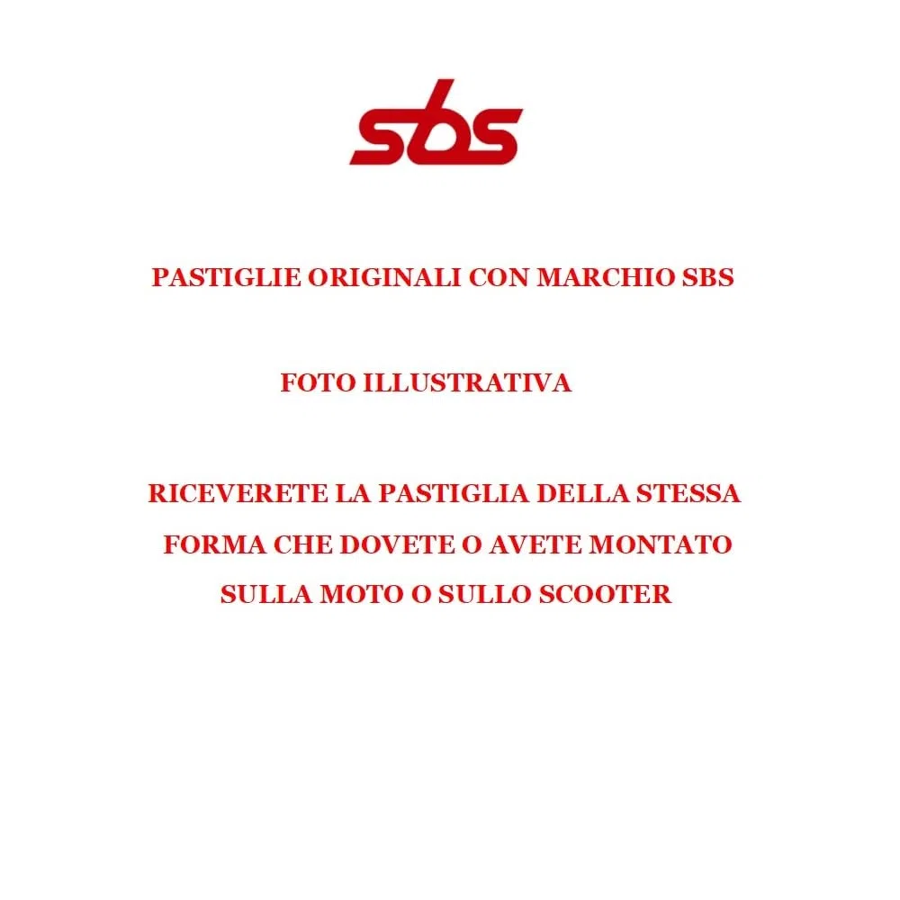 PASTIGLIE FRENO PASTICCA SBS 705HF MESCOLA CERAMICA 6567050 COPPIA DI PASTICCHE FRENO PER MOTO SCOOTER SPECIFICA COMPATIBILE CON SUZUKI SV ABS 650 2007-2009 PATTINI PASTIGLIA anteriore 6567050